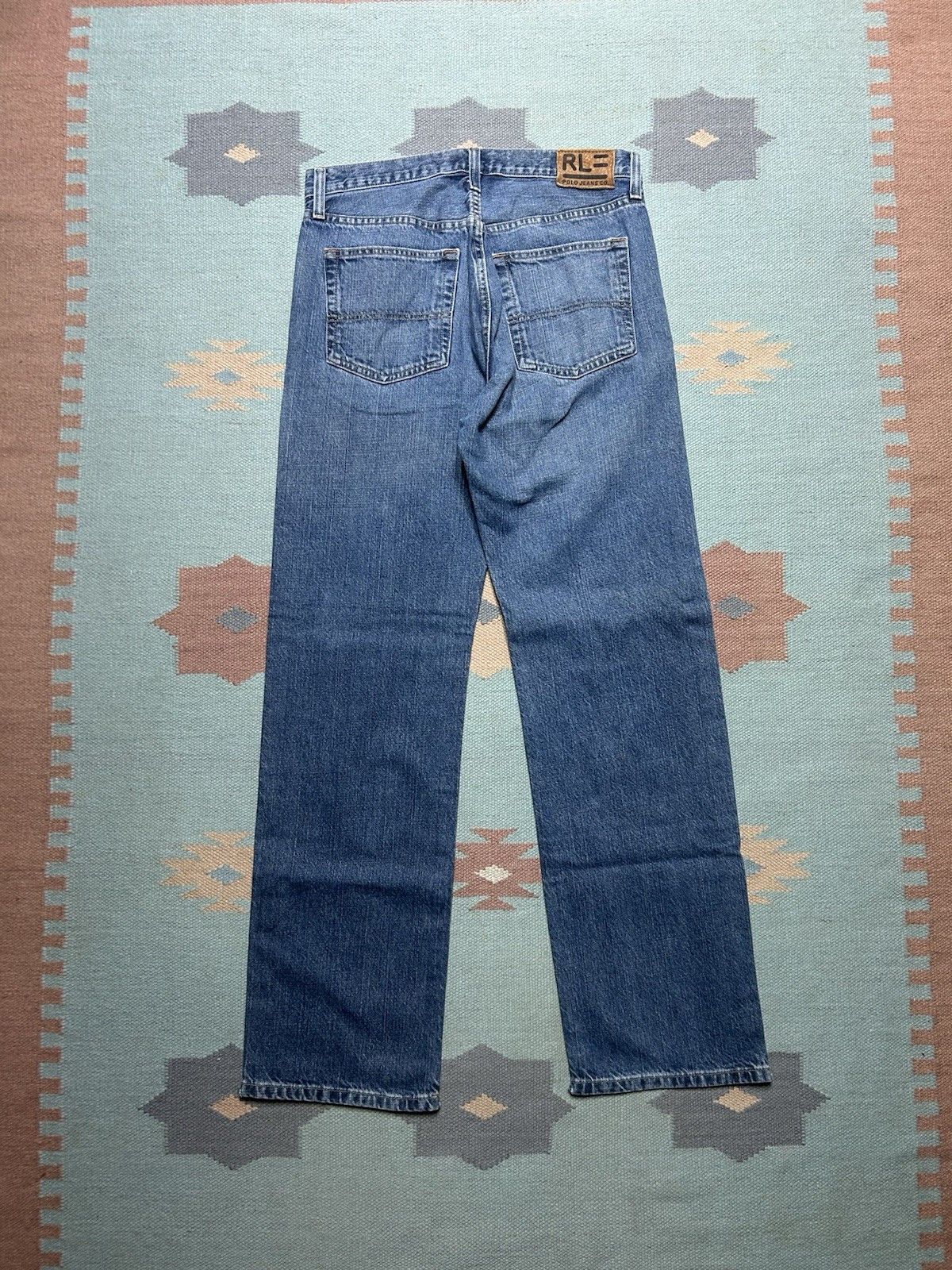Vintage Vtg Ralph Lauren jeans Hayden relaxed straight blue 32x32 Size US 32 / EU 48 - 7 Thumbnail