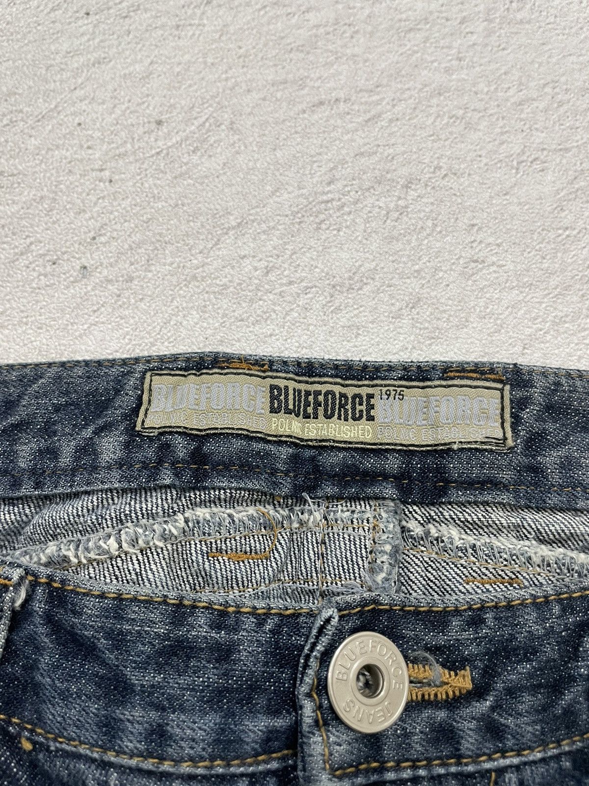 If Six Was Nine 2000s Blueforce Faded Blue Jeans y2k Style Size US 34 / EU 50 - 5 Thumbnail