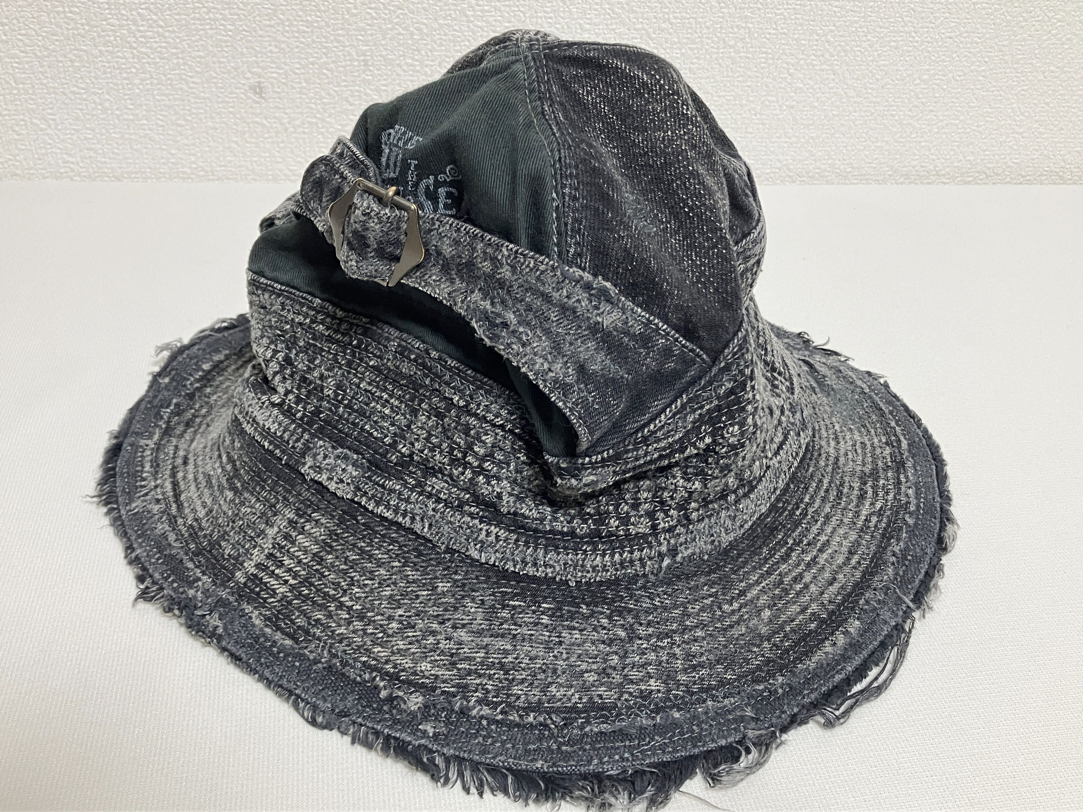Kapital Kapital 11.5oz old man and sea crash damage black denim hat Size ONE SIZE - 11 Thumbnail