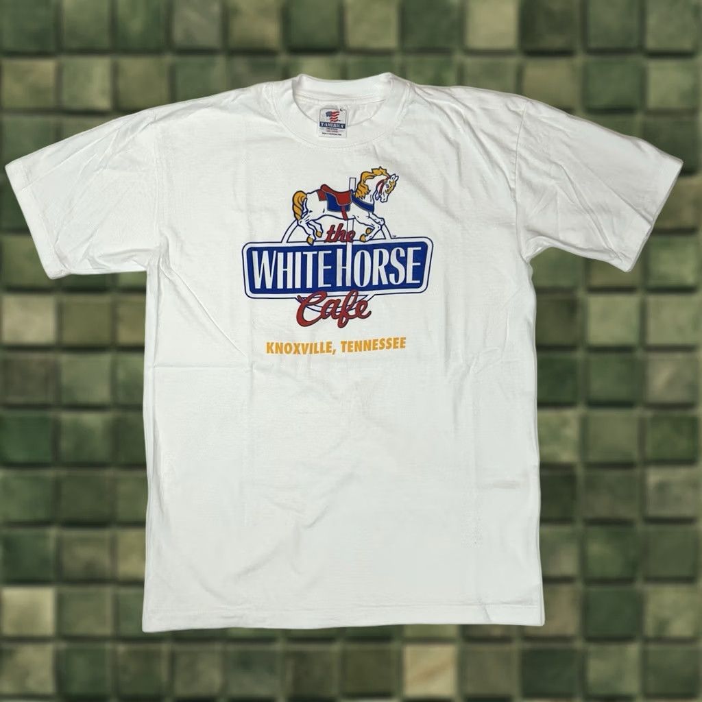 Vintage VINTAGE The White Horse Cafe Knoxville Tennessee T-Shirt 90s White Lrg Mens Size US L / EU 52-54 / 3 - 1 Thumbnail