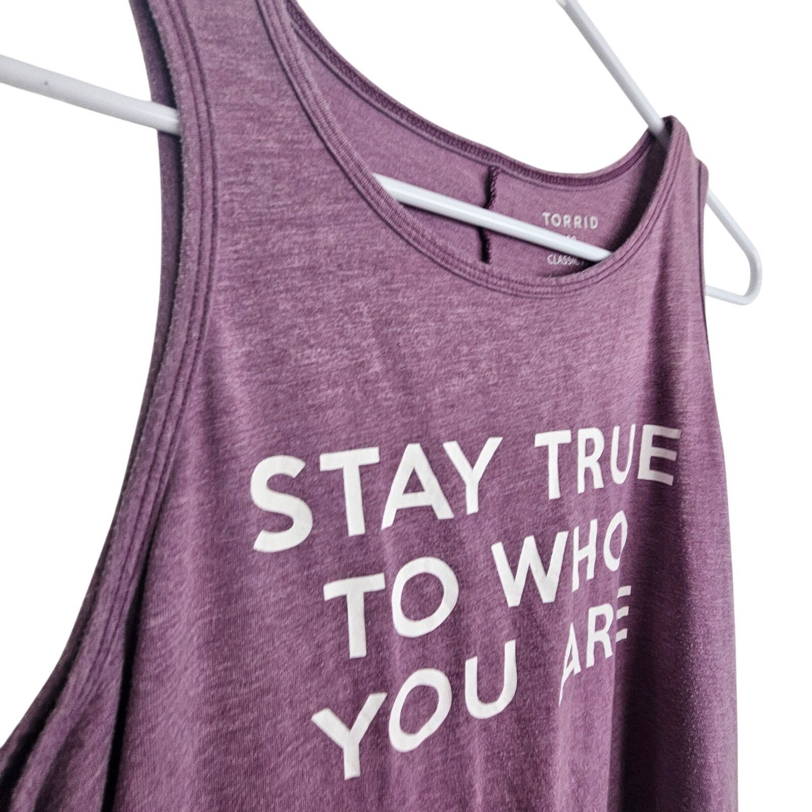 Torrid Torrid Womens Graphic Tee Stay True To Who You Are Tank 00X Size XXS / US 00 / IT 34 - 4 Thumbnail