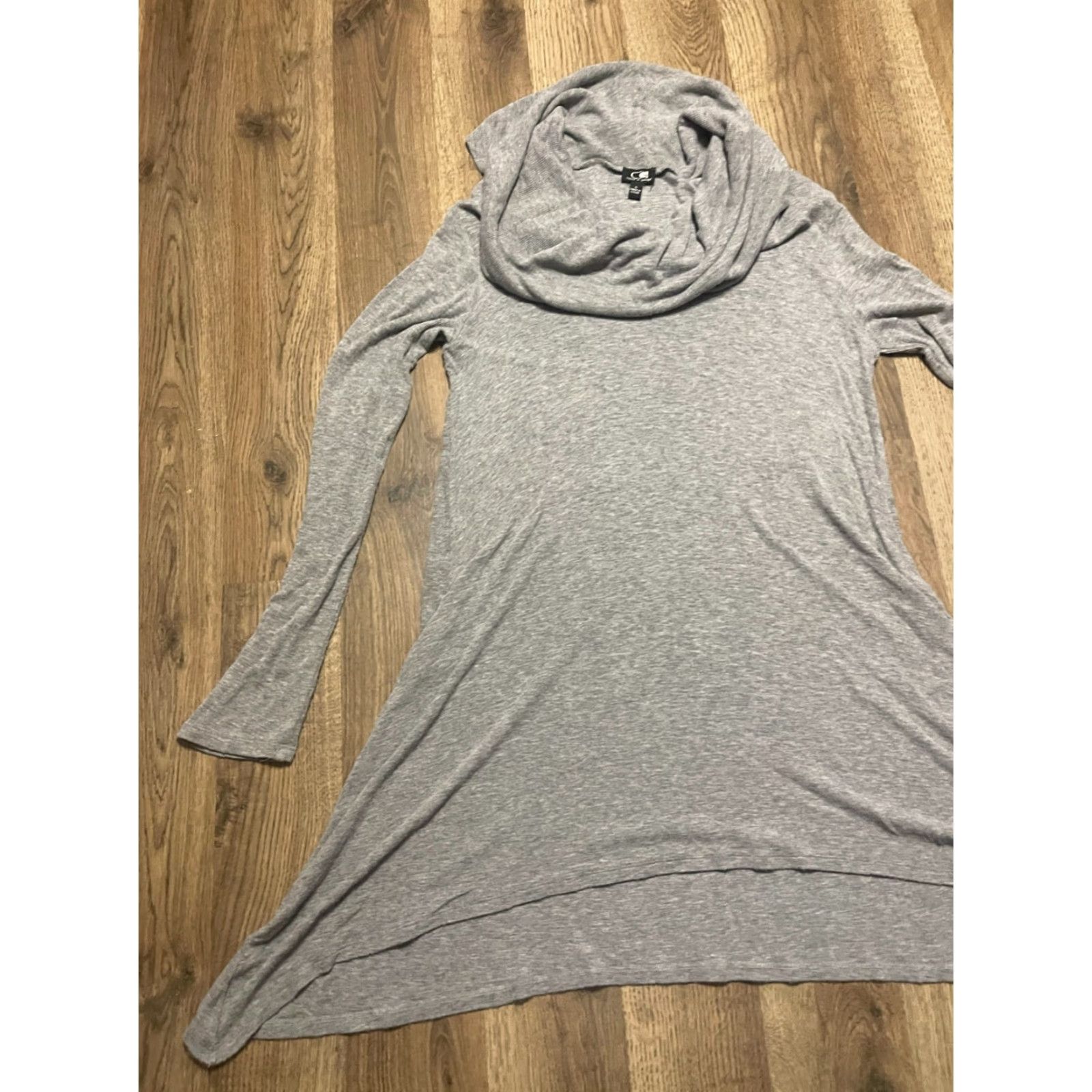 Vintage Cable & Gauge Shirt Women's Small Gray Cowl Neck Long Sleeve Shirt Size S / US 4 / IT 40 - 3 Thumbnail