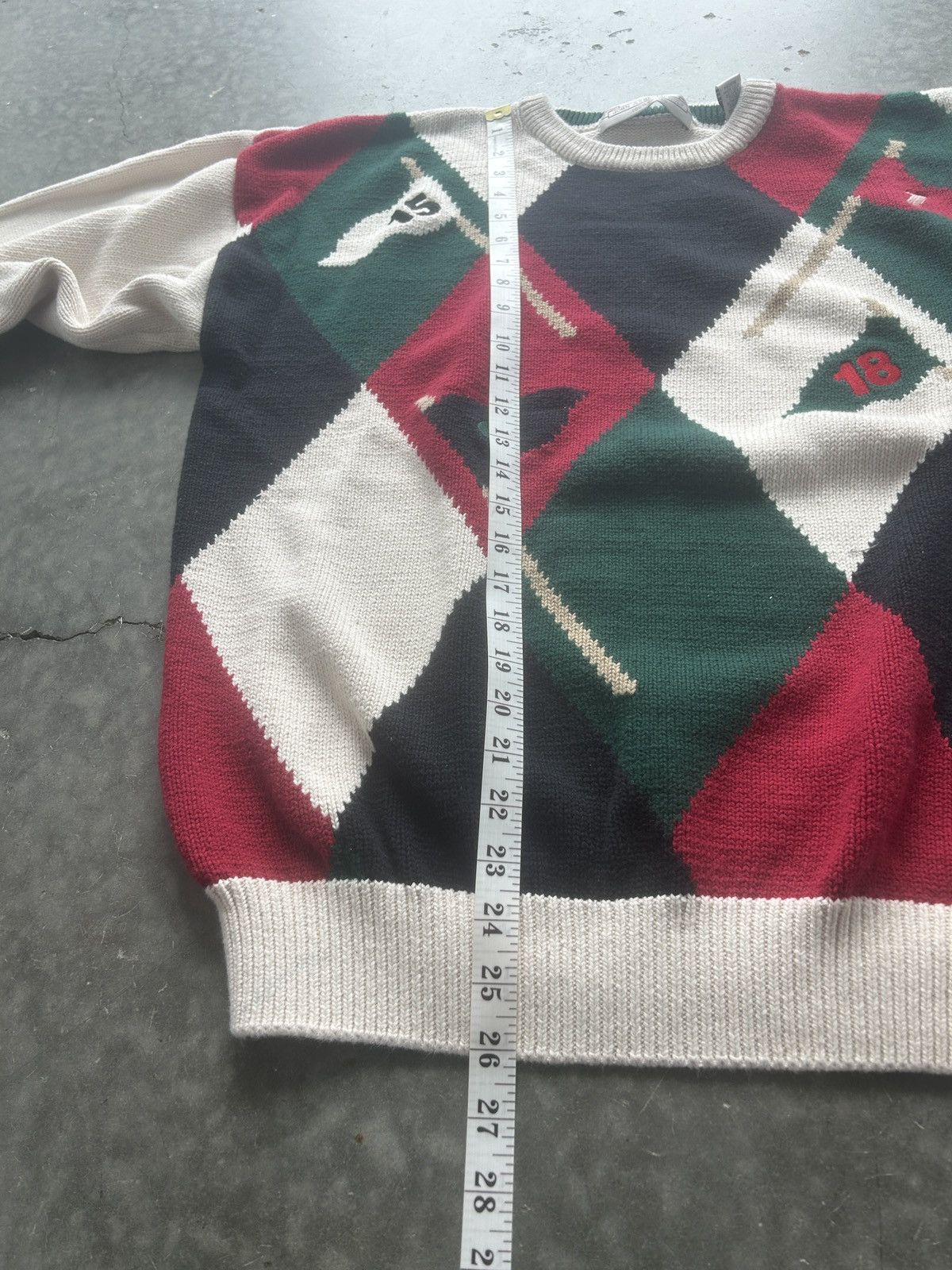 Vintage Vintage 90s John Ashford Golf Knit Sweater Boxy Fit Size US XL / EU 56 / 4 - 10 Thumbnail