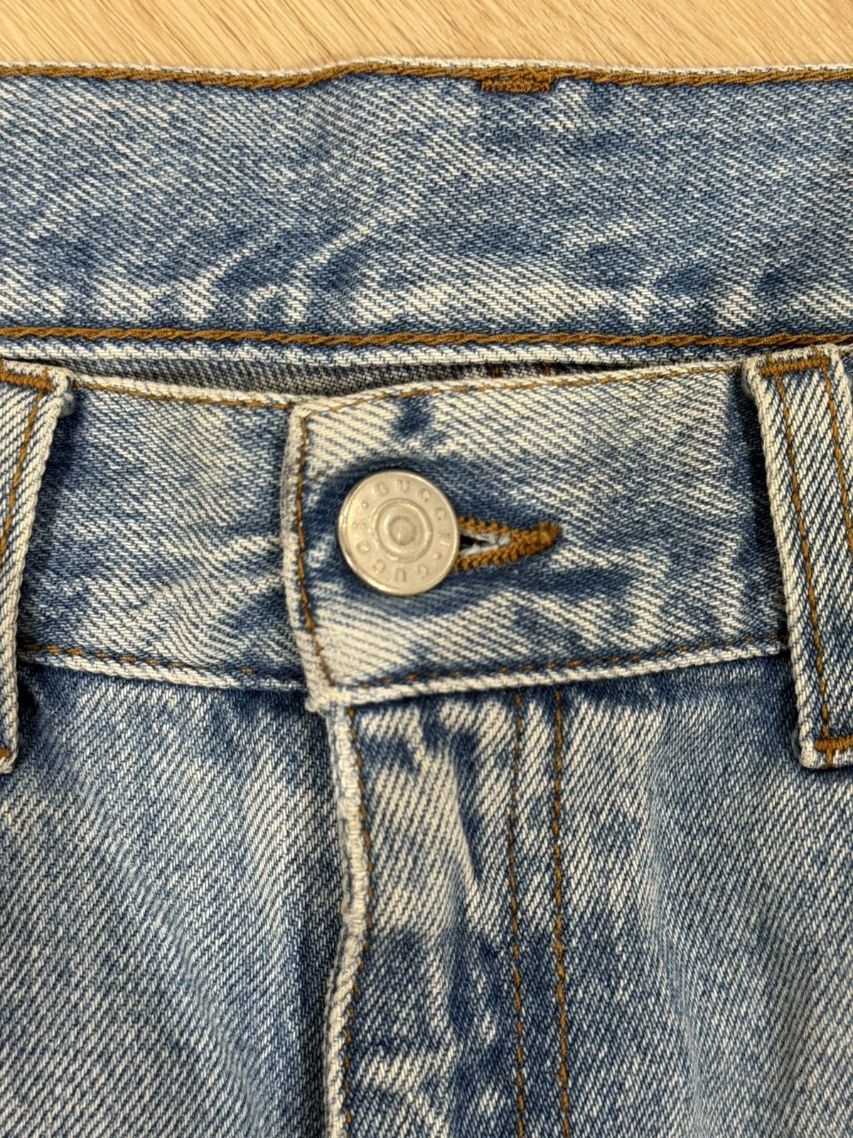 Gucci Gucci L’aveugle Par Amour Scribble Denim Size US 28 / EU 44 - 4 Thumbnail
