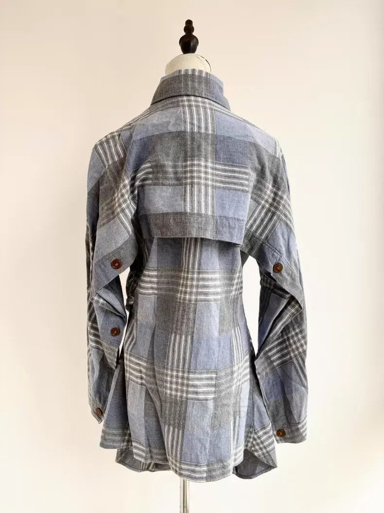 Vivienne Westwood Vivienne Westwood Vintage Blue Grey Plaid Irregular Shirt Size M / US 6-8 / IT 42-44 - 4 Thumbnail