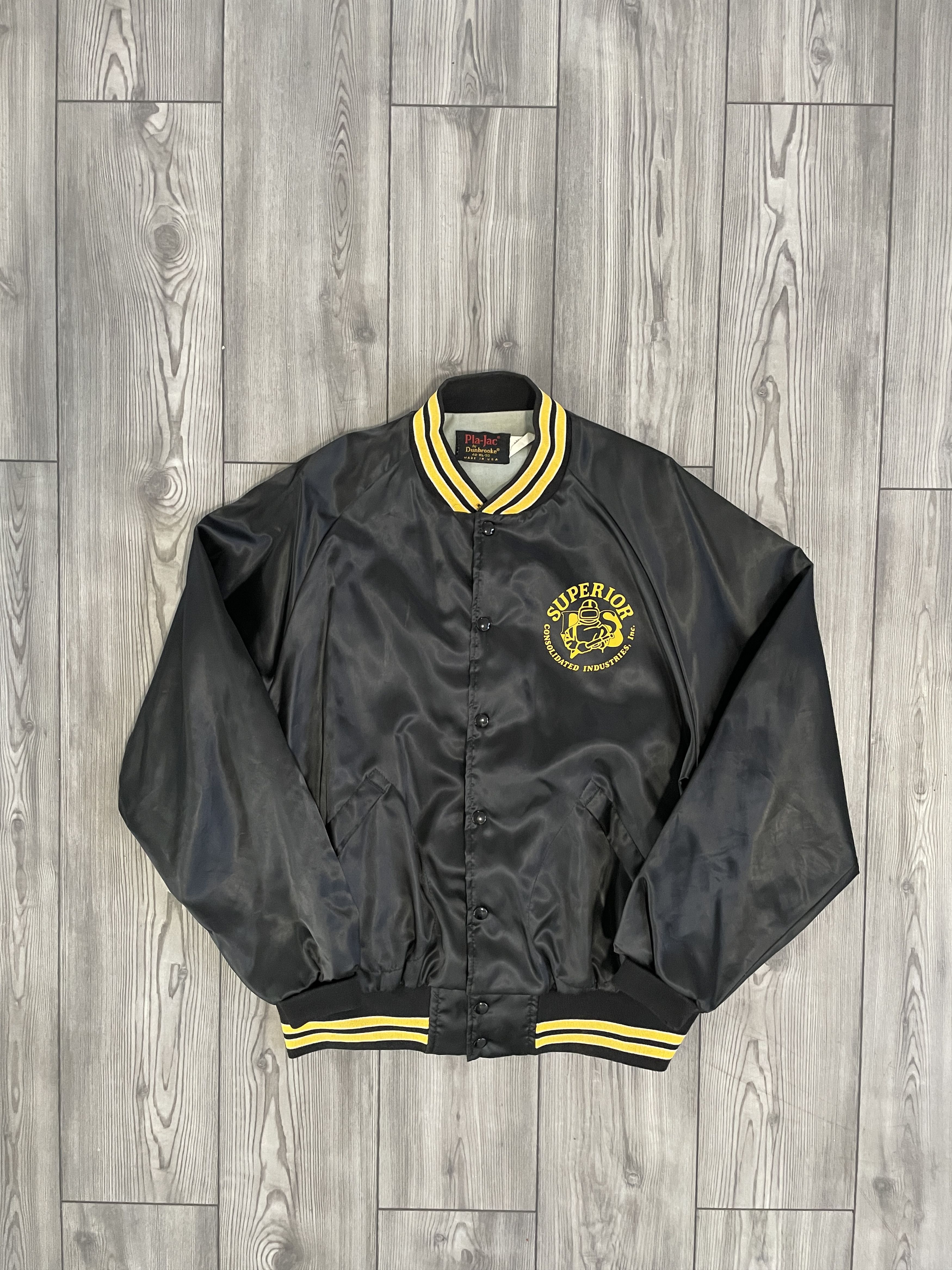 Other Vintage Pla-Jac Black and Yellow Varsity Construction Jacket Size US XL / EU 56 / 4 - 1 Thumbnail