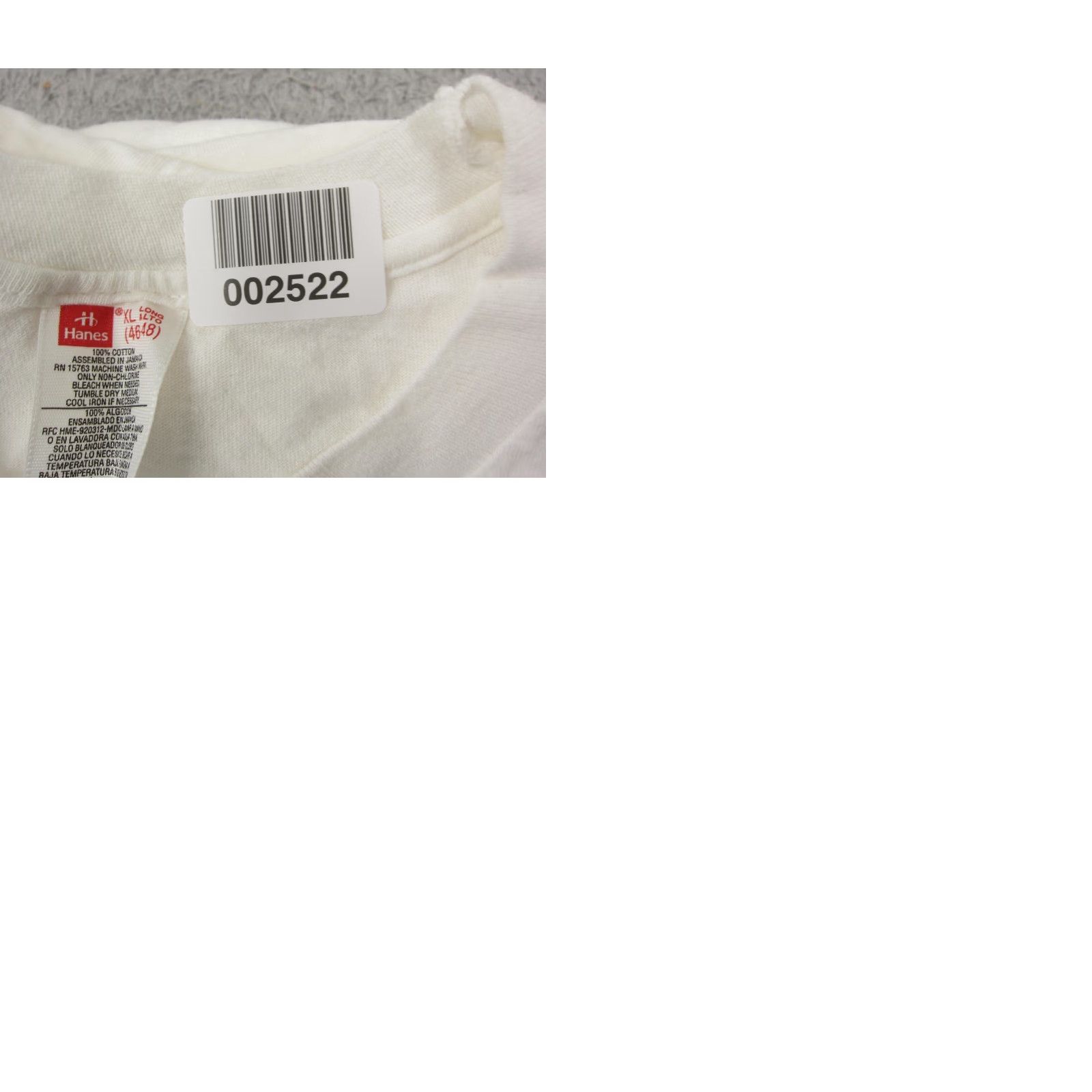 Hanes VINTAGE Hanes Shirt Adult XL White 90s 80s California Florida Men's Short Sleeve Crew Neck Cotton Knit T-Shirt Size US XL / EU 56 / 4 - 9 Thumbnail