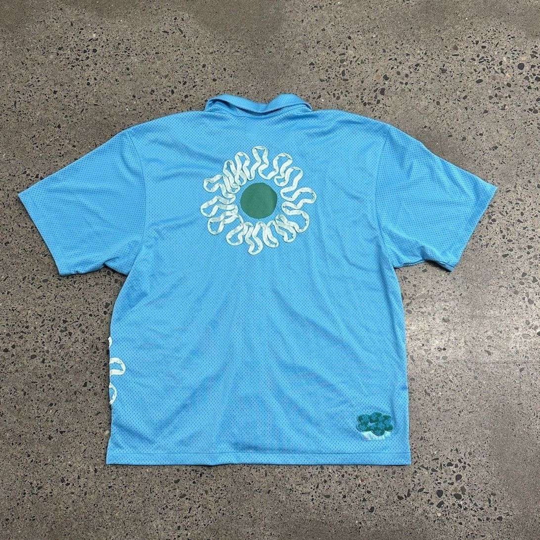 Nike New L Nike Sportswear Uphoria Project Mesh Floral Blue Shirt Size US L / EU 52-54 / 3 - 3 Thumbnail
