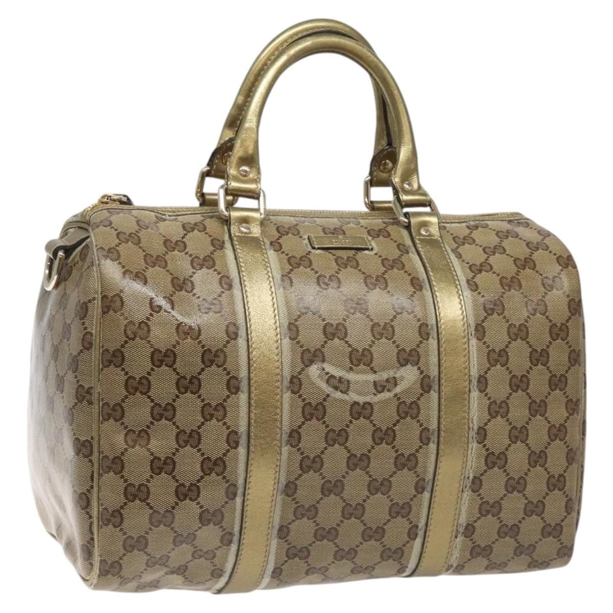 Gucci GUCCI GG Crystal Boston Bag Beige Size ONE SIZE - 1 Thumbnail