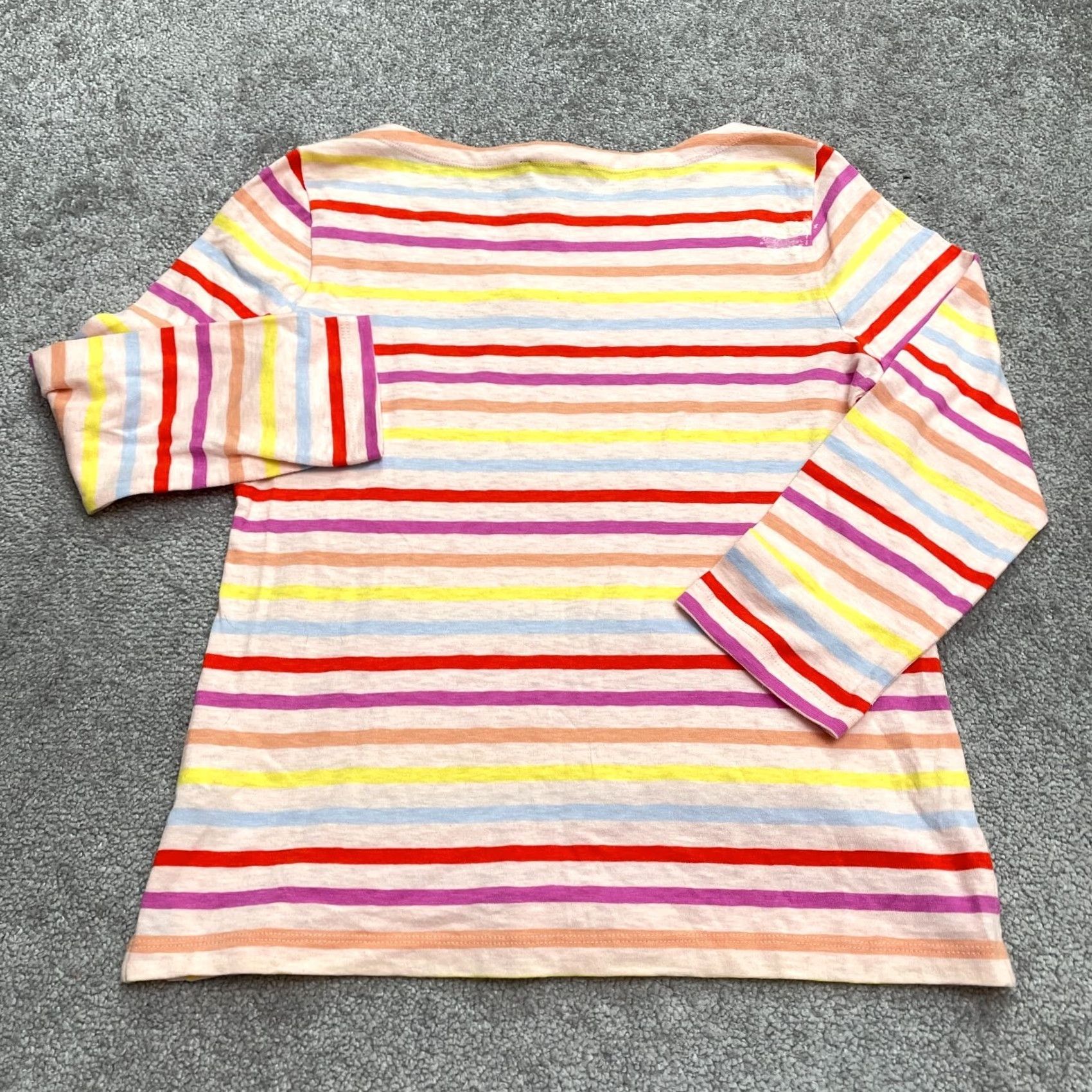 J.Crew J.CREW T-Shirt Womens Small Multicolor Striped Boat Neck Long Sleeve Cotton NWD Size S / US 4 / IT 40 - 2 Thumbnail