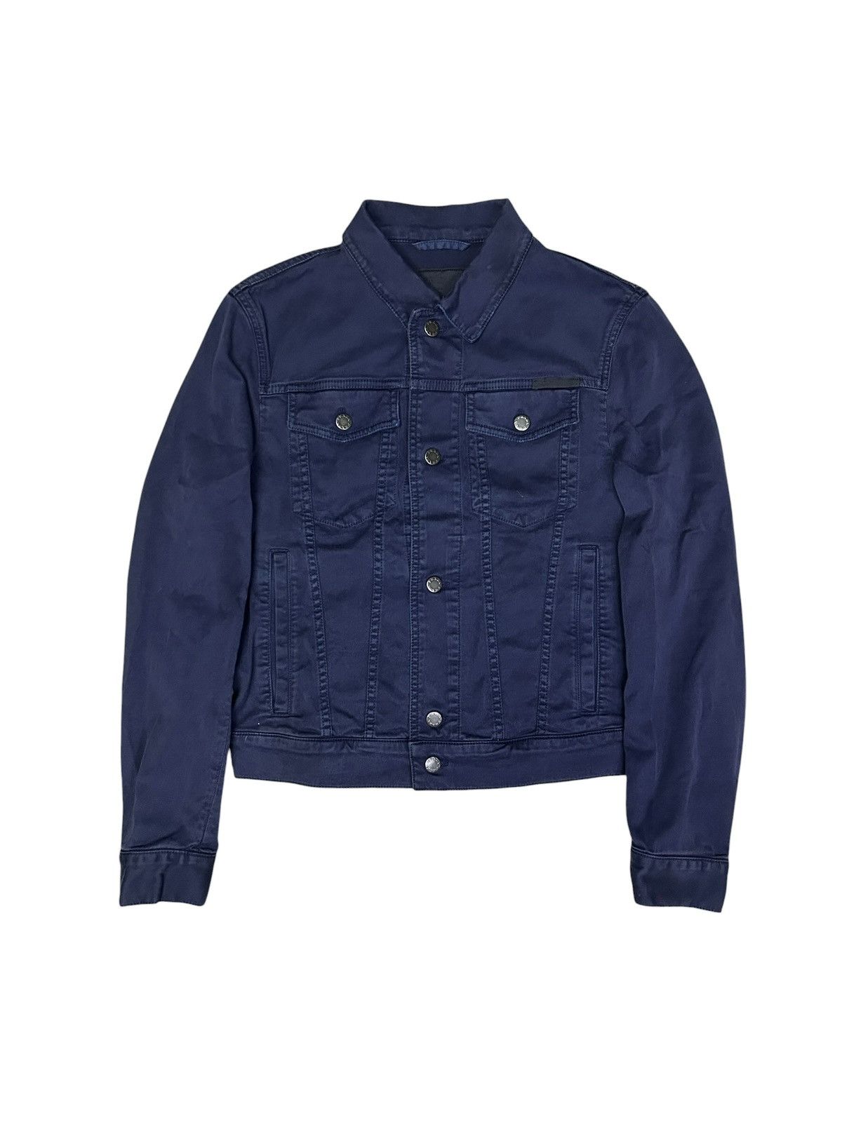 Prada 2014 Navy Trucker Jacket Size US S / EU 44-46 / 1 - 1 Thumbnail