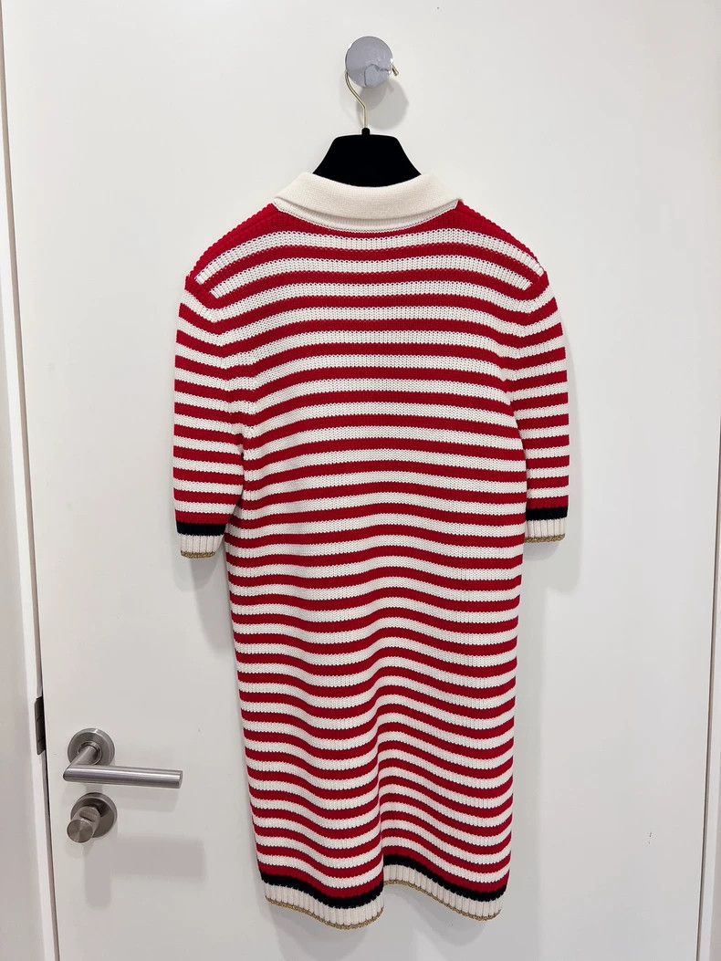 Gucci Gucci Red and white striped navy dress 2504-Nextarrow Size M / US 6-8 / IT 42-44 - 2 Thumbnail