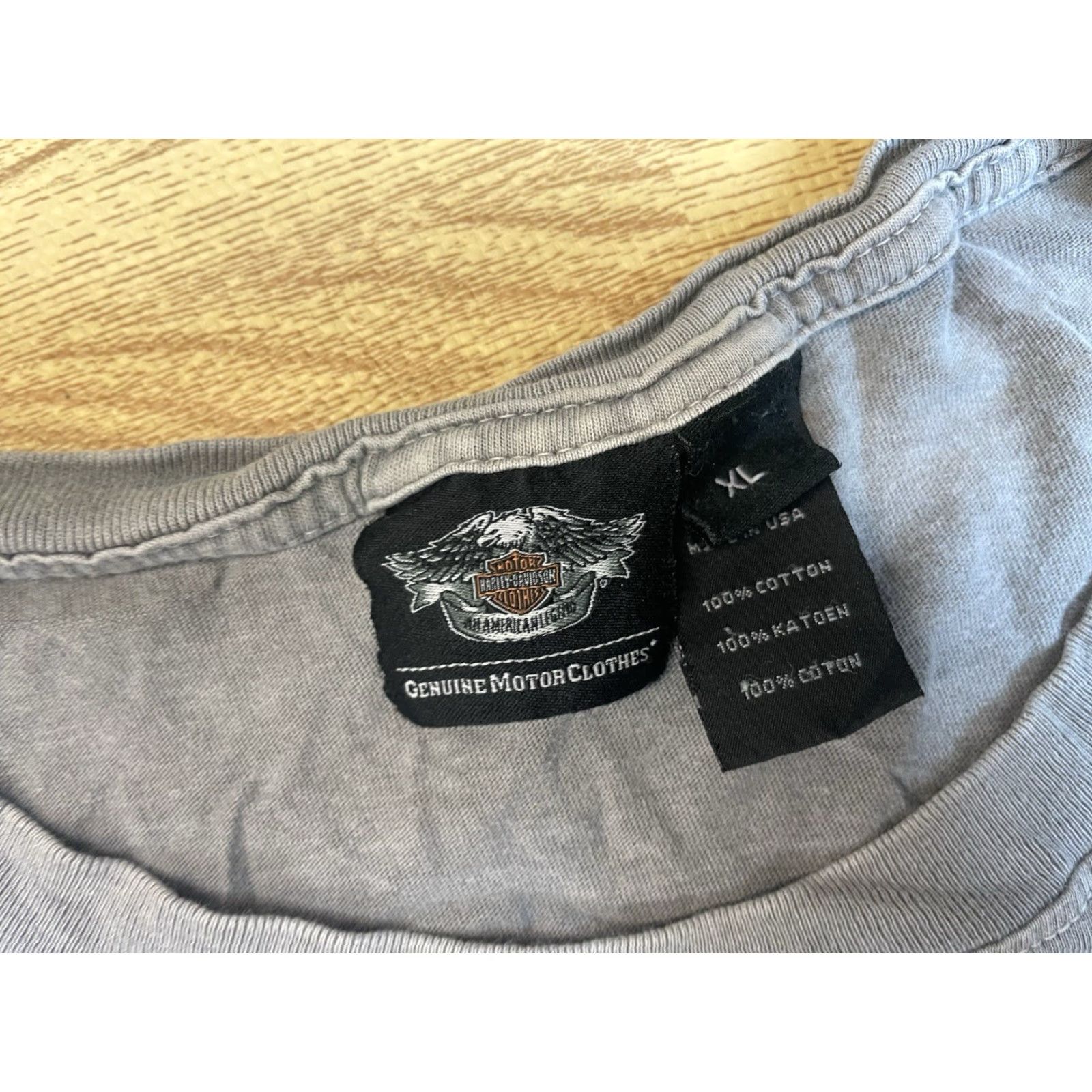 Harley Davidson Harley-Davidson T Shirt Mens XL Gray Wounded Warrior Project Jersey Cotton Short Sleeve Crew Neck Logo Motorcycle Regular Men's Apparel Size US XL / EU 56 / 4 - 3 Thumbnail