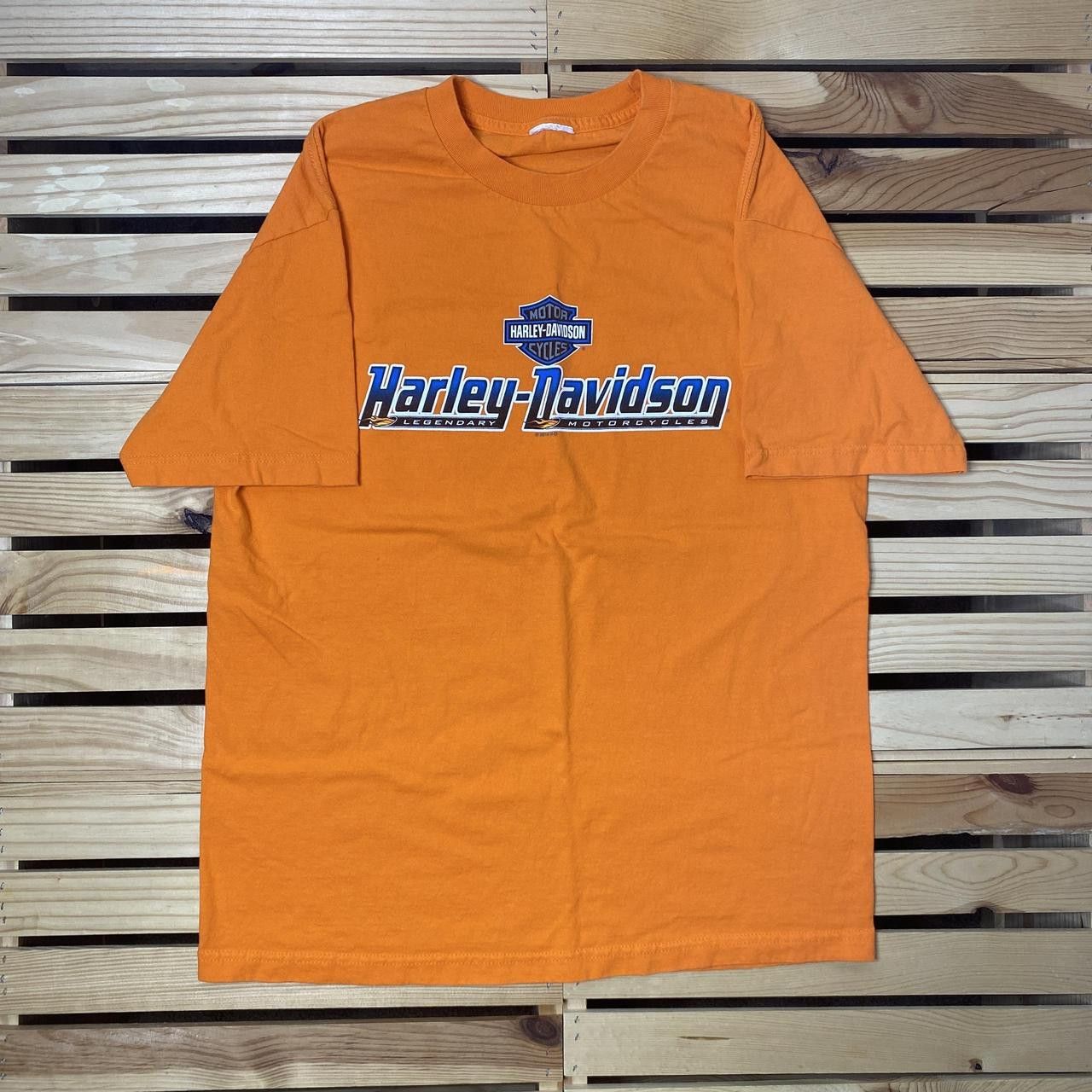 Harley Davidson Harley Davidson Orlando, FL 2014 Orange Biker Tee Size Large Size US L / EU 52-54 / 3 - 2 Thumbnail