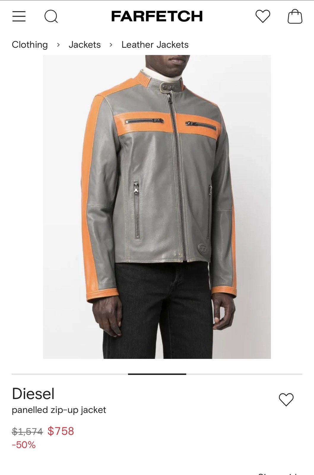 Diesel Diesel Archive Cafe Racer Leather Jacket Size US L / EU 52-54 / 3 - 2 Thumbnail
