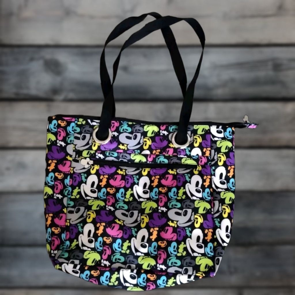 Disney Disney Parks Authentic Mickey Pop Art Tote Womens Large Multicolor Nylon Shoulder Bag Size ONE SIZE - 1 Thumbnail