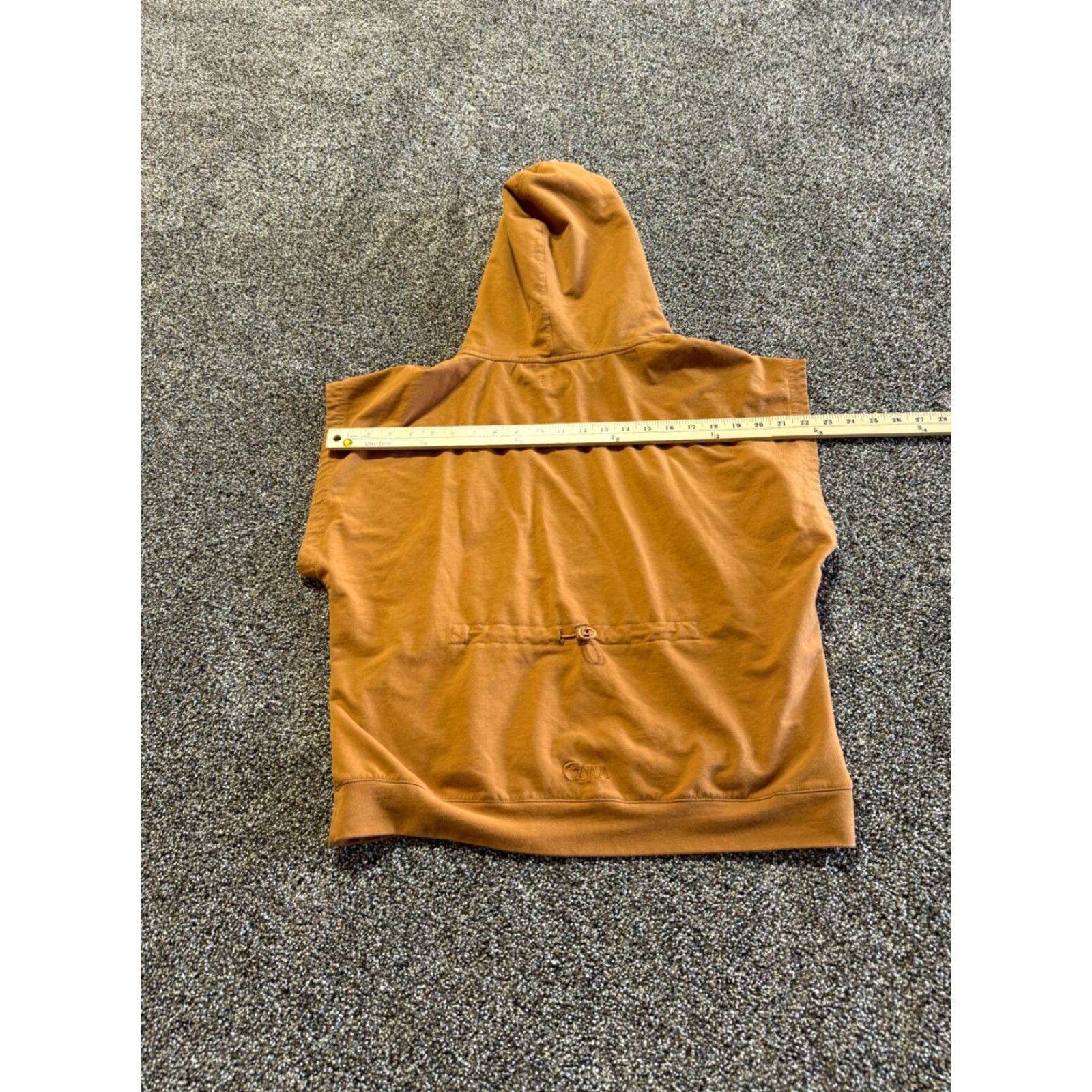 Vintage Zyai Womens Hoodie Pullover L Brown Cotton Blend Sleeveless Activewear Pullover Hoodie Womens L Brown Cotton Blend Zyia Size L / US 10 / IT 46 - 5 Thumbnail