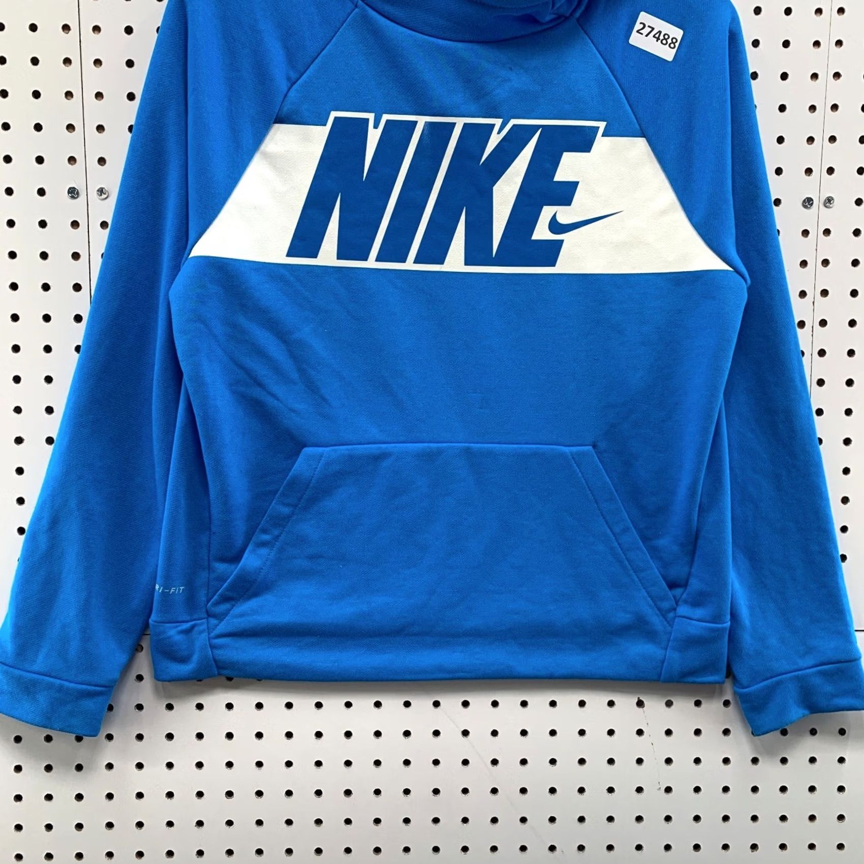 Nike Nike Hooded Sweatshirt Blue White Swoosh Spell Out Womens XL Hoodie 20.5x23.5 Size XL / US 12-14 / IT 48-50 - 6 Thumbnail
