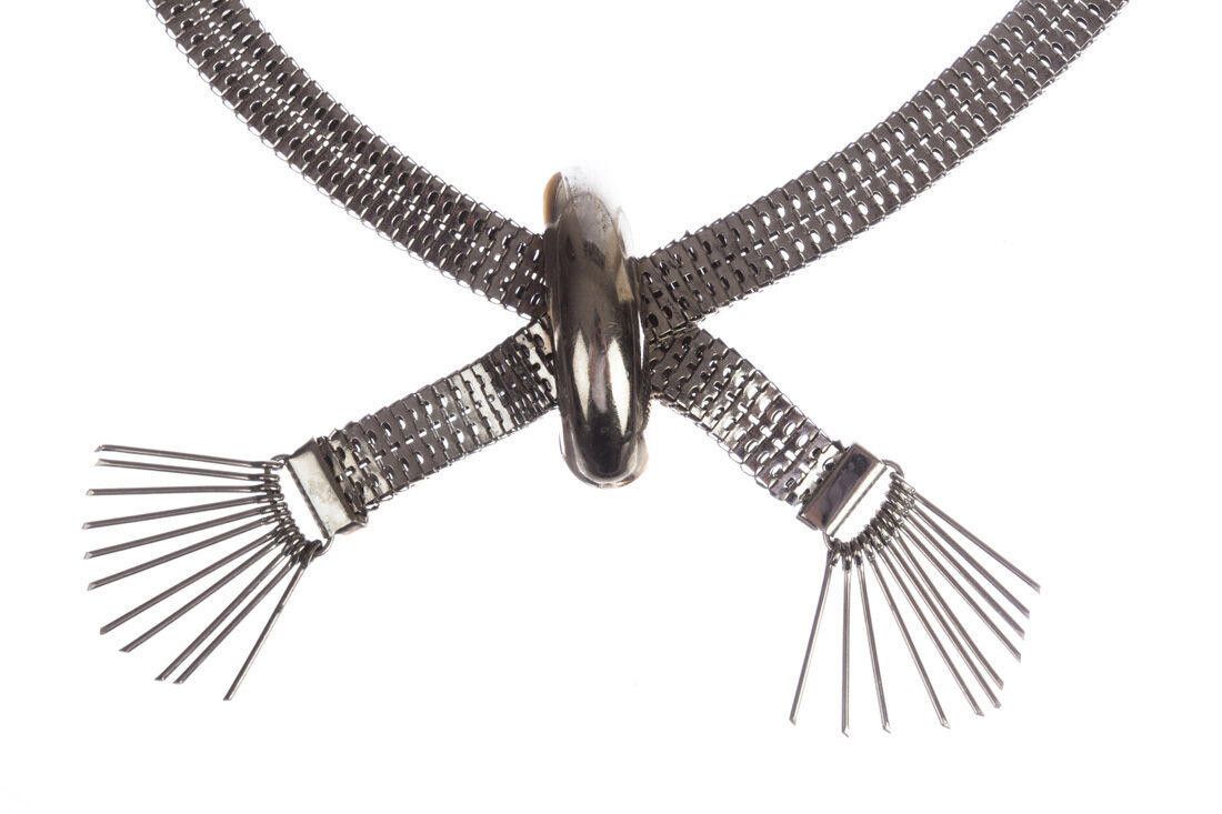 Designer Vintage Costume Metal Mesh Tassel Necklace Size ONE SIZE - 2 Thumbnail