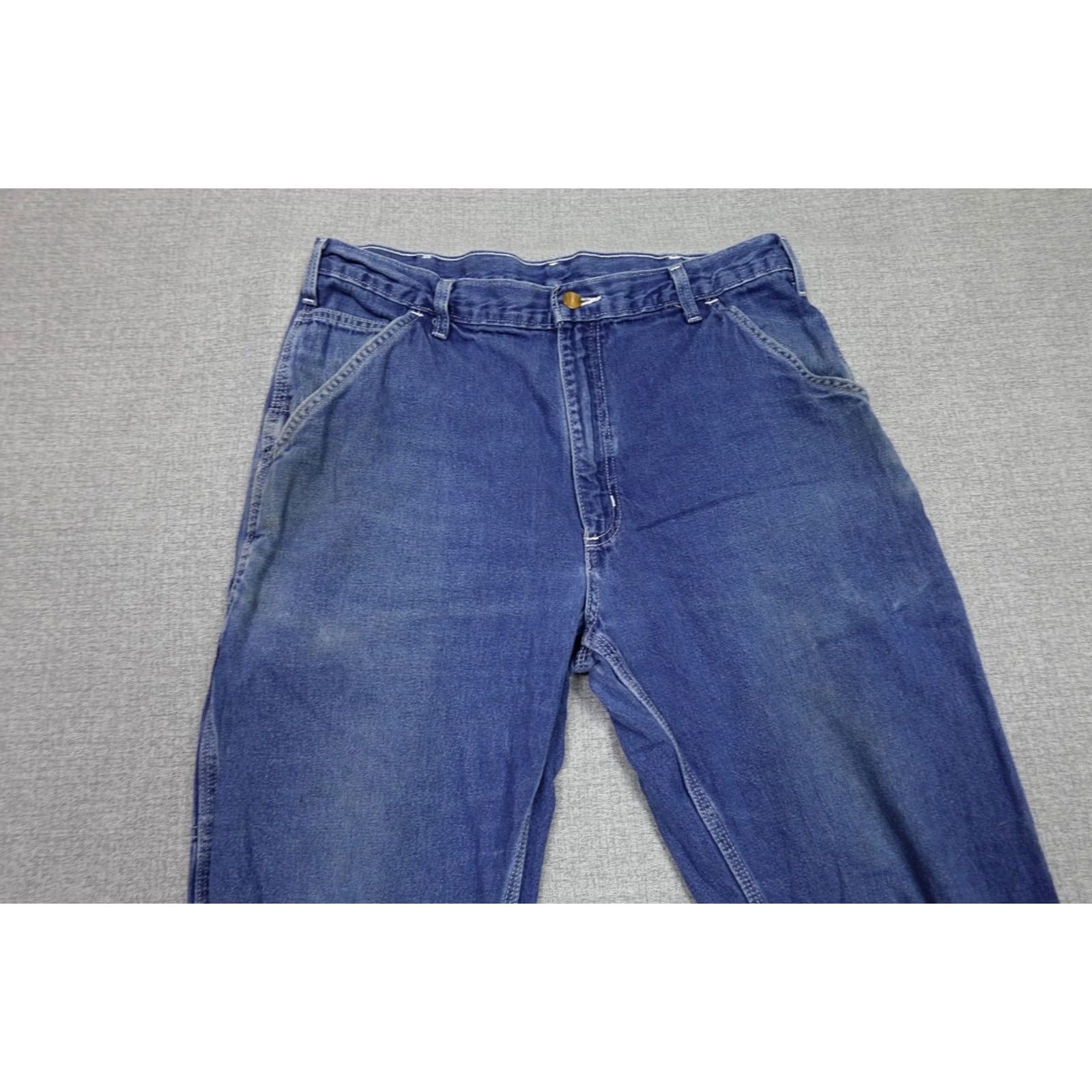 Carhartt Carhartt Jeans Men 34x30 Blue Relaxed Straight Fit Dark Wash Denim 5-Pocket 34in Waist Black? Size US 34 / EU 50 - 2 Thumbnail