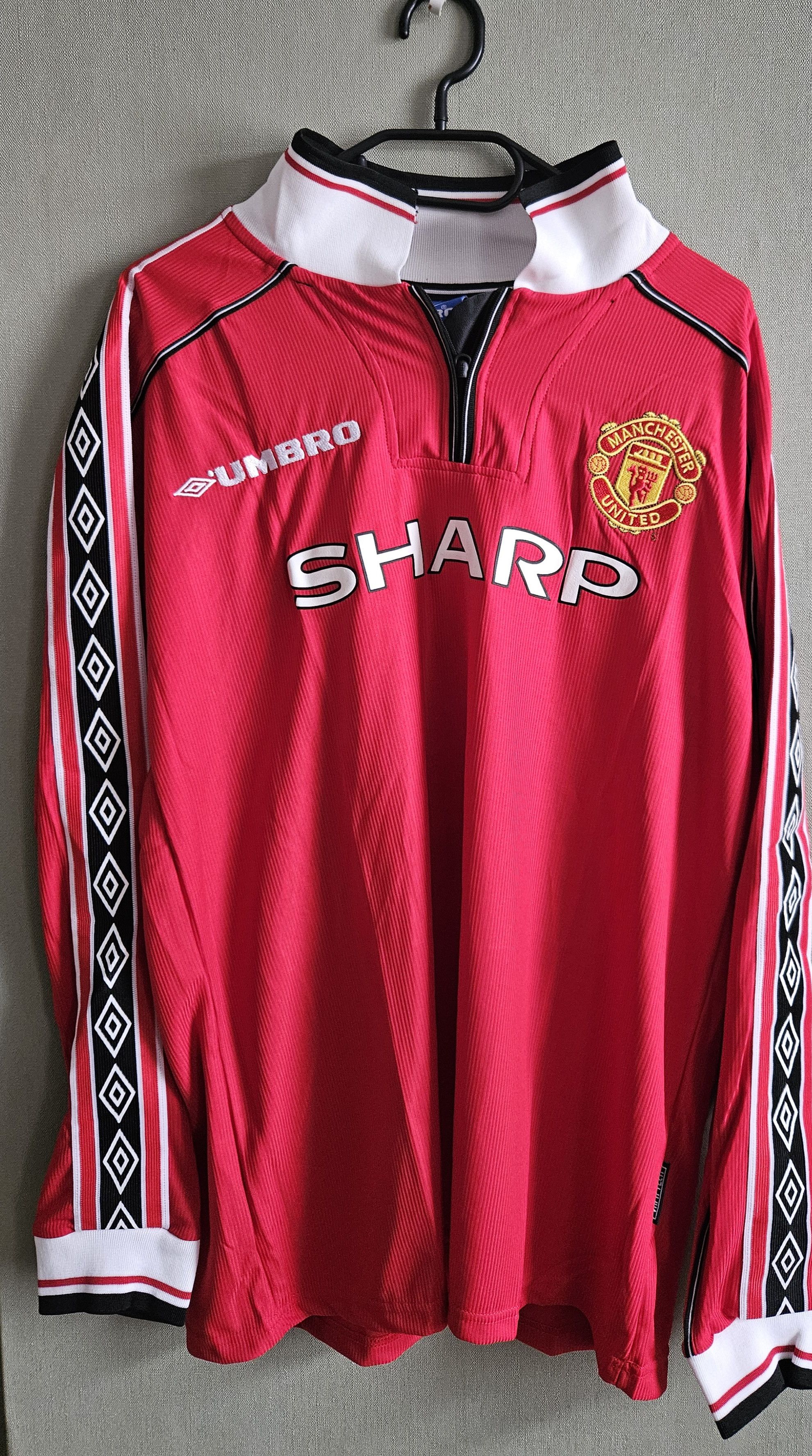 Other Beckham 7 Manchester 1998/1999 Vintage Soccer Jersey trikot Size US L / EU 52-54 / 3 - 2 Thumbnail