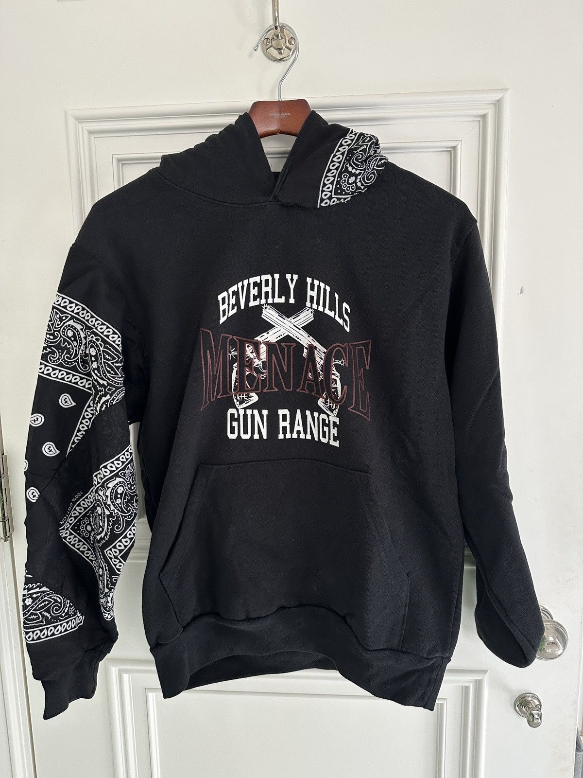 image of Menace x Ryder Studios Beverly Hills Gun Range Hoodie (Ryder Studios Edition) in Black (Size Small)