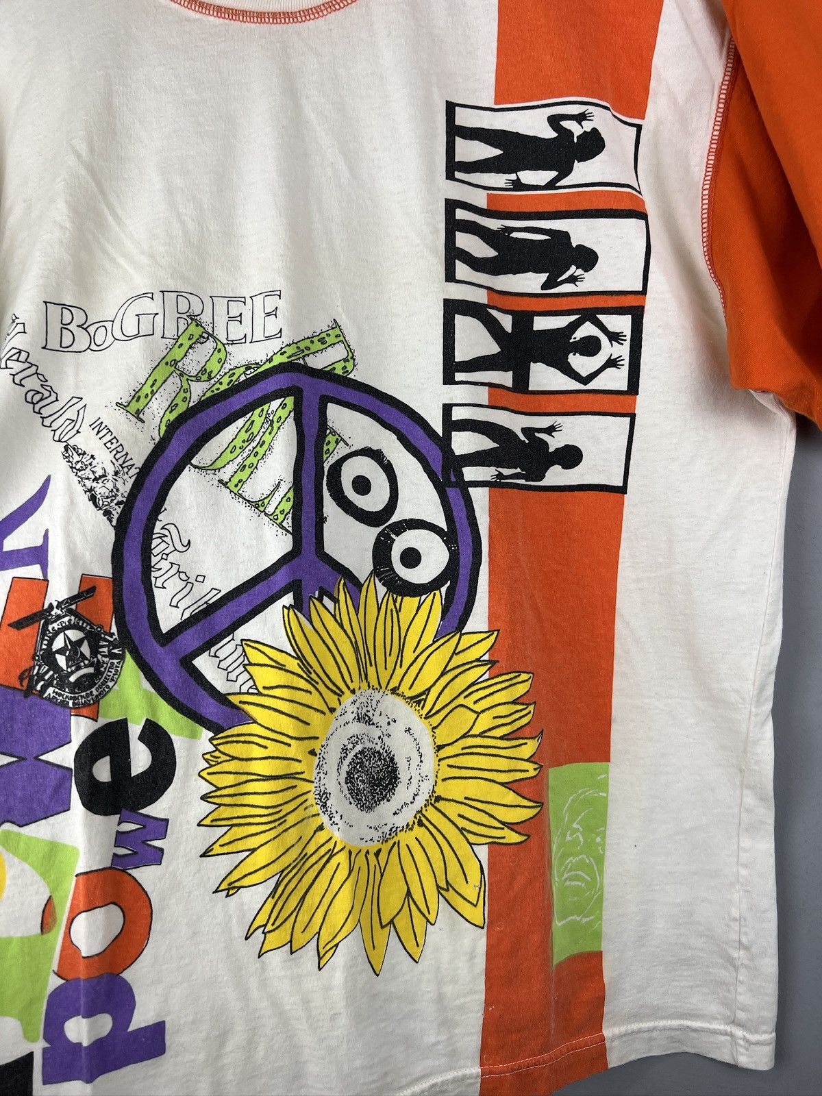 Japanese Brand × Vintage Vintage Peace tee Flower Power 90s Size US M / EU 48-50 / 2 - 4 Thumbnail