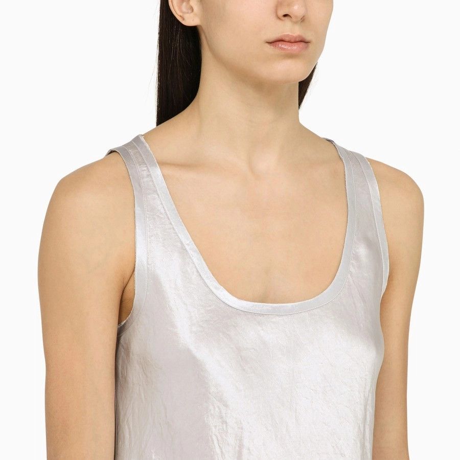 Vince o1d2blof1124 Tank Top T-Shirt in Metal Size M / US 6-8 / IT 42-44 - 4 Thumbnail