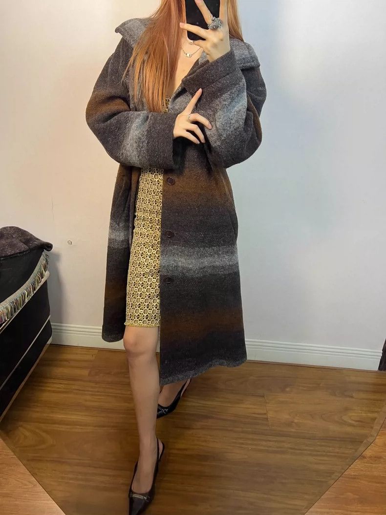 Issey Miyake Issey Miyake Gradient wool coat Size L / US 10 / IT 46 - 8 Thumbnail