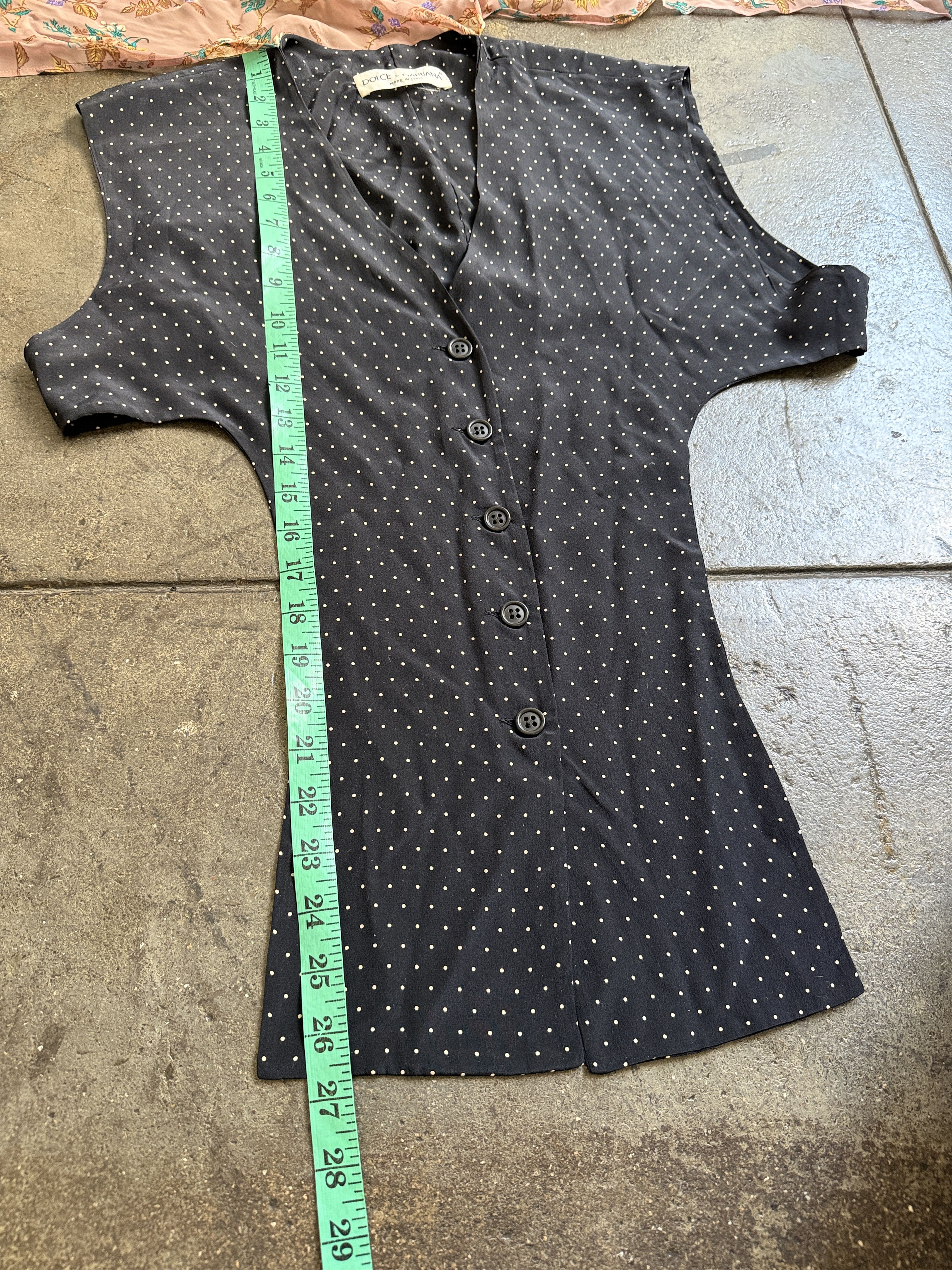 Dolce & Gabbana 1995 100% Silk top and attached Scarf Dolce Top w/ Size L / US 10 / IT 46 - 11 Thumbnail