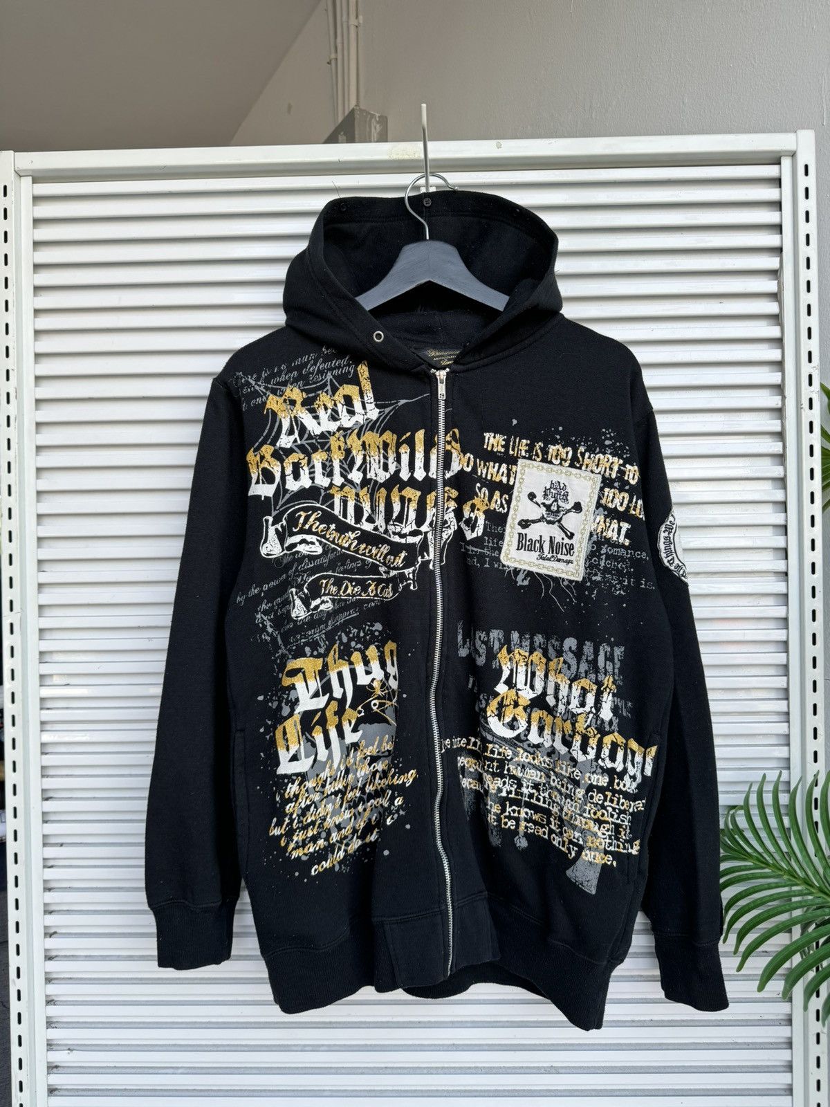 Japanese Brand Vintage Beaumere Skulls Punk Riot Poem Hoodies Size US L / EU 52-54 / 3 - 1 Thumbnail