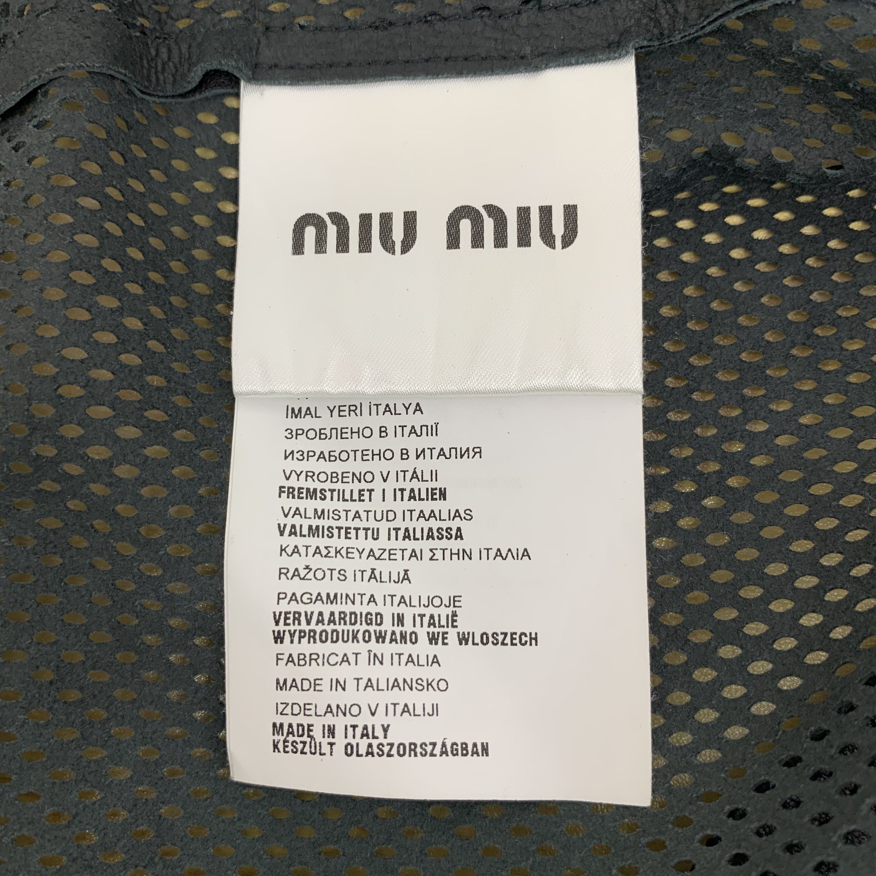 Miu Miu MiuMiu Mesh Leather Zip Jacket Black (Size M) Size M / US 6-8 / IT 42-44 - 5 Thumbnail