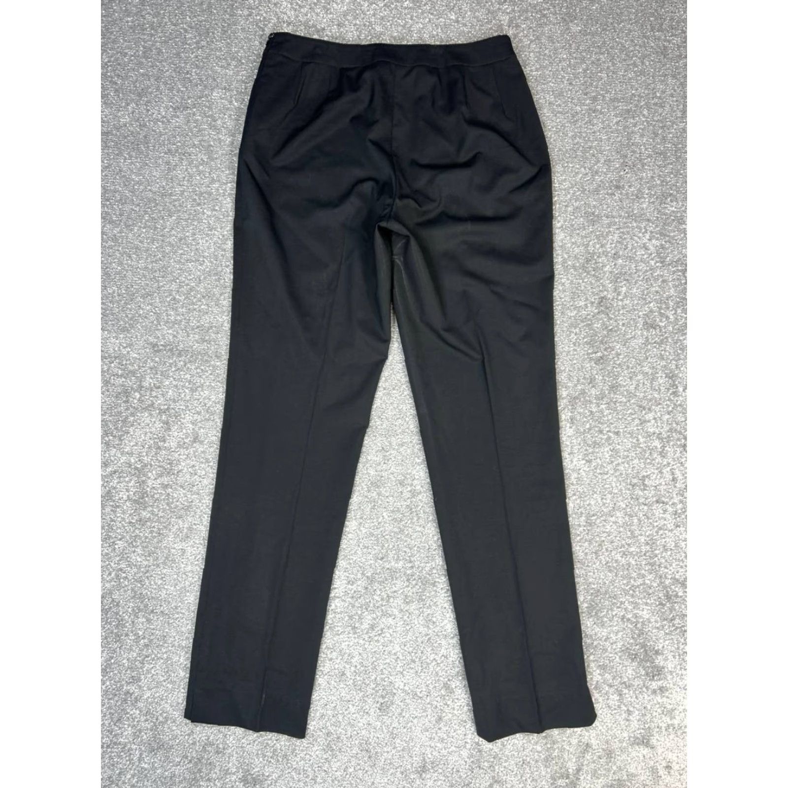 Vintage Lafayette 148 New York Bleecker Pants Womens 8 Wool Stretch Straight Leg Black Dry Clean Only Pockets Zipper Modern 90s style? Size 30" / US 8 / IT 44 - 2 Thumbnail