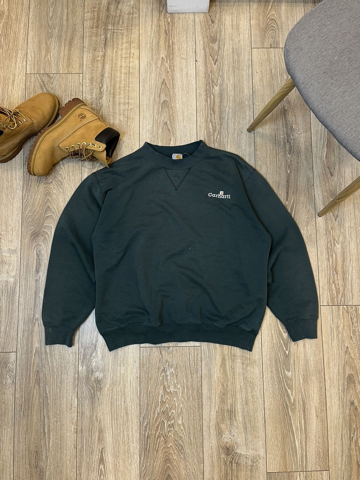 Carhartt ♻️CARHARTT DISTRESSED BOXY FIT FADED VINTAGE SWEATSHIRT Size US L / EU 52-54 / 3 - 1 Thumbnail