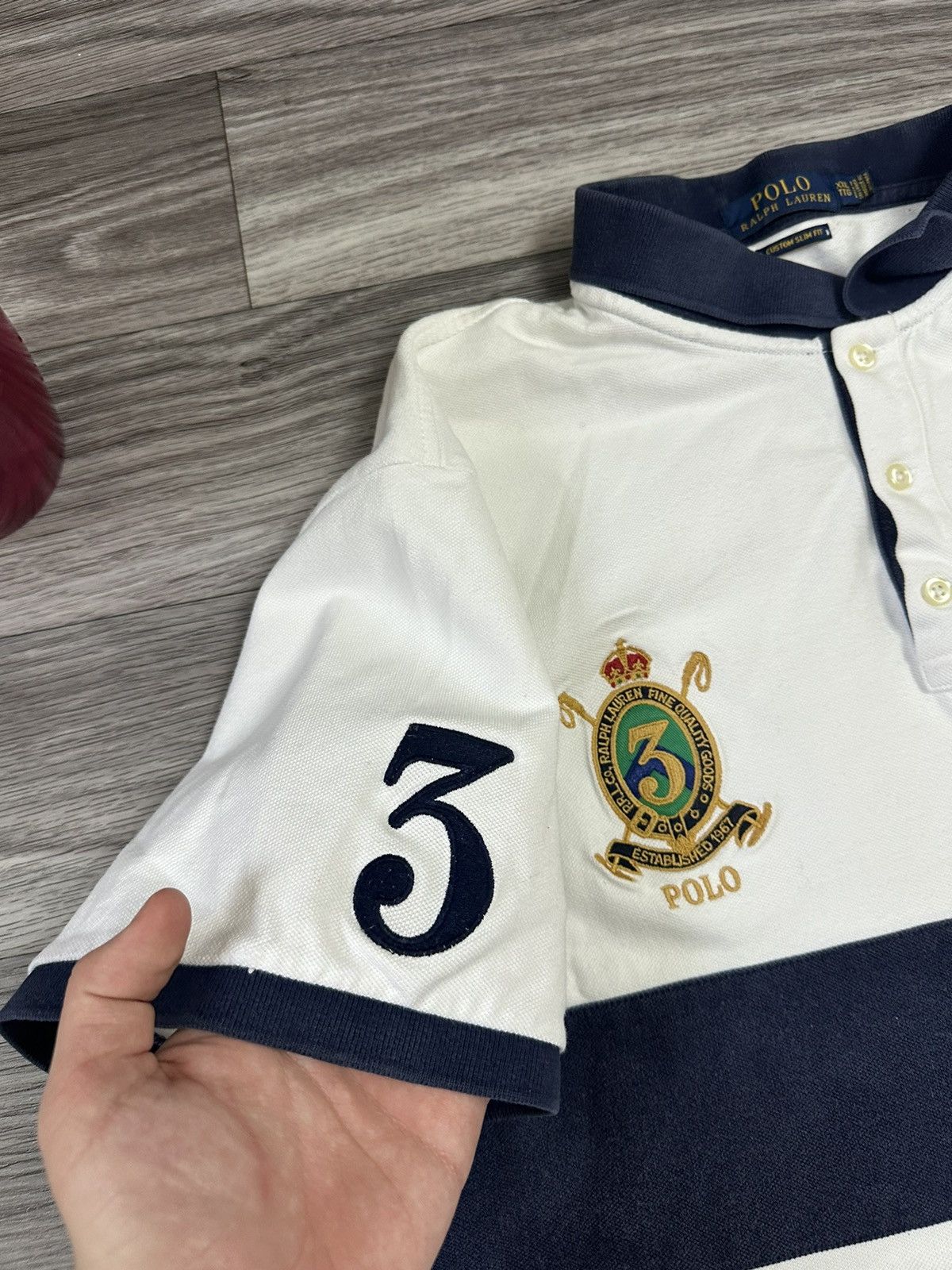 Polo Ralph Lauren Polo Ralph Lauren White Big Pony #3 Polo Shirt Hype Rare Size US XXL / EU 58 / 5 - 5 Thumbnail