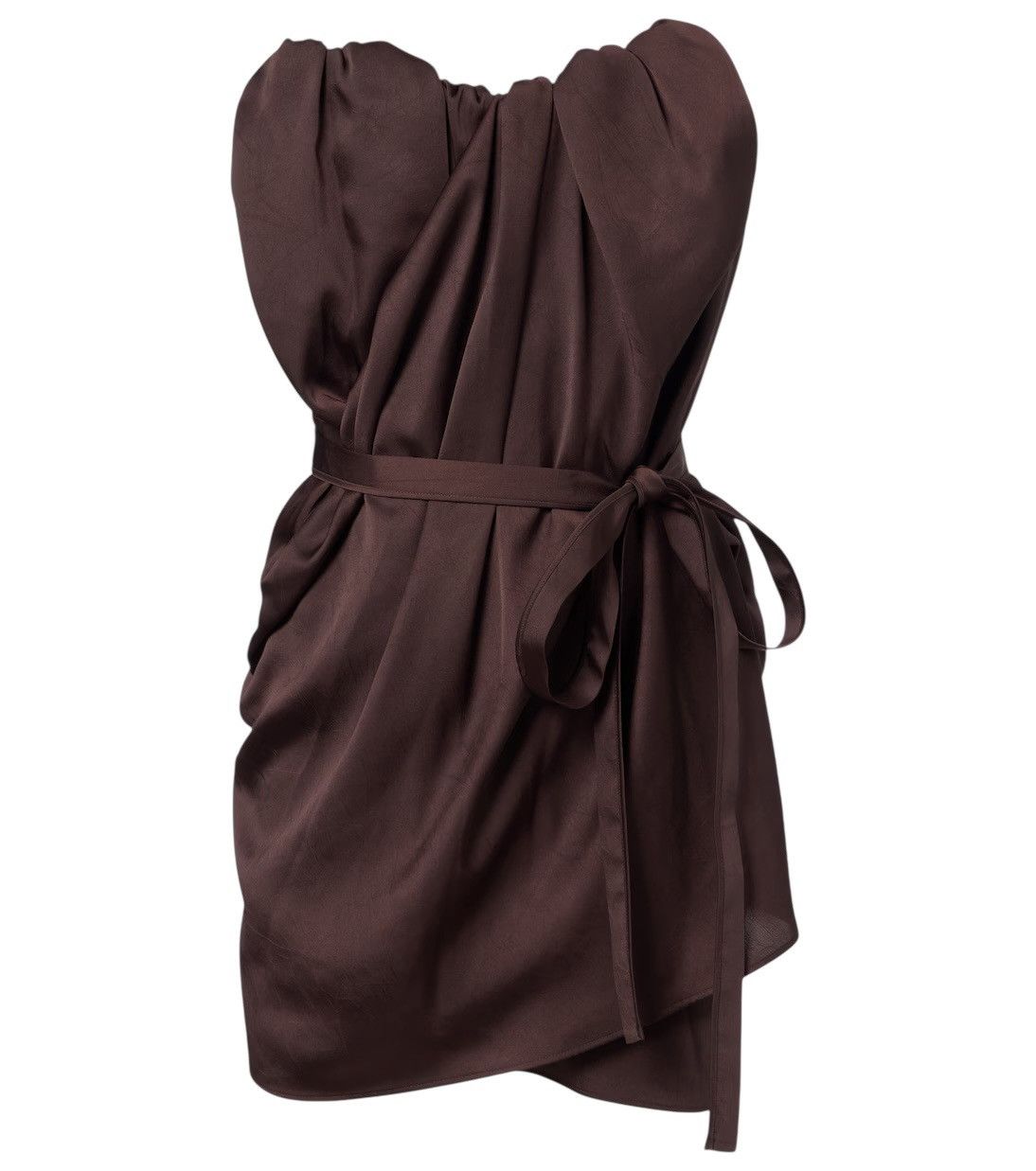 Vivienne Westwood $2,600 Corset Bustier Susana Dress Brown Satin Size S / US 4 / IT 40 - 1 Thumbnail