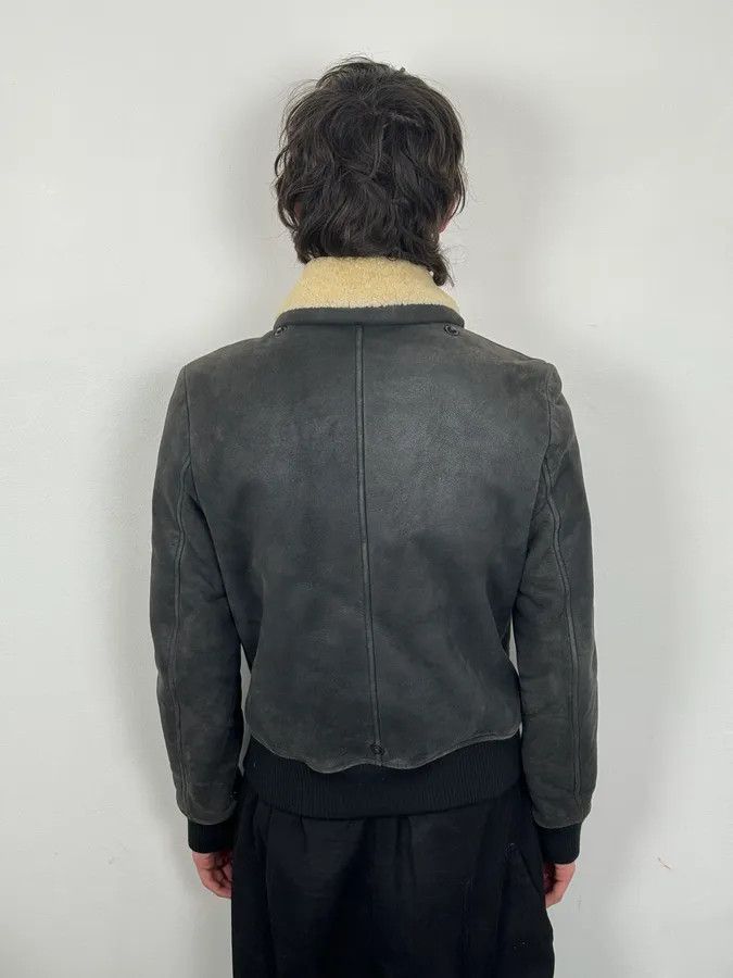 Maison Margiela AW2011 Maison Margiela Shearling Faded Black Leather Jacket Size US M / EU 48-50 / 2 - 3 Thumbnail