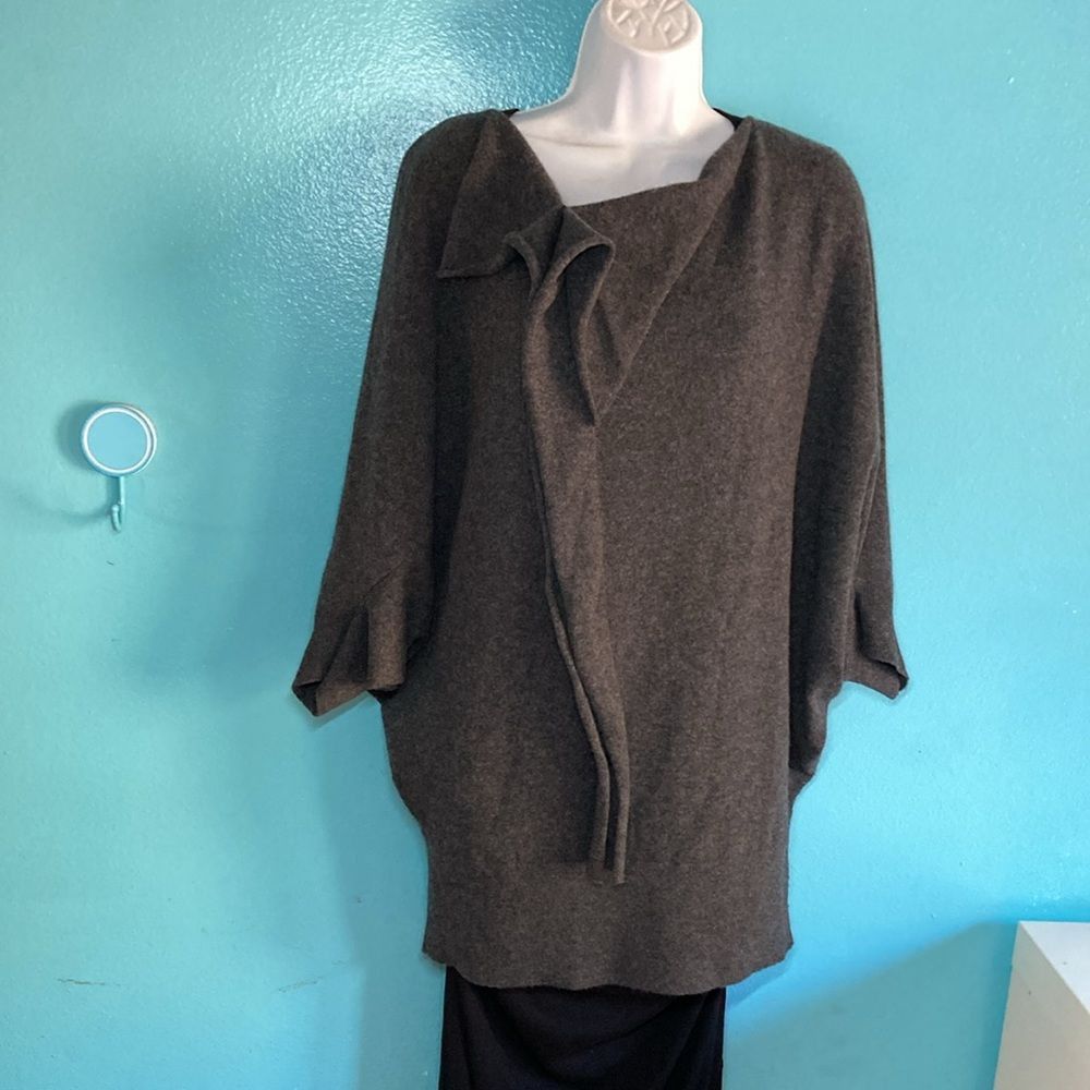 Vince Vince Womens Size L Gray Cashmere Pullover Dolman Sleeve Swe Size L / US 10 / IT 46 - 12 Thumbnail