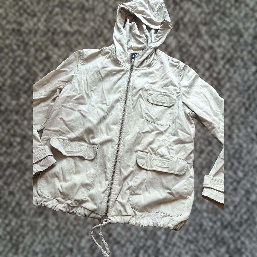 Gap GAP JACKET M BEIGE/TAN CHINO CARGO ZIP UP W/ HOOD Size M / US 6-8 / IT 42-44 - 1 Thumbnail