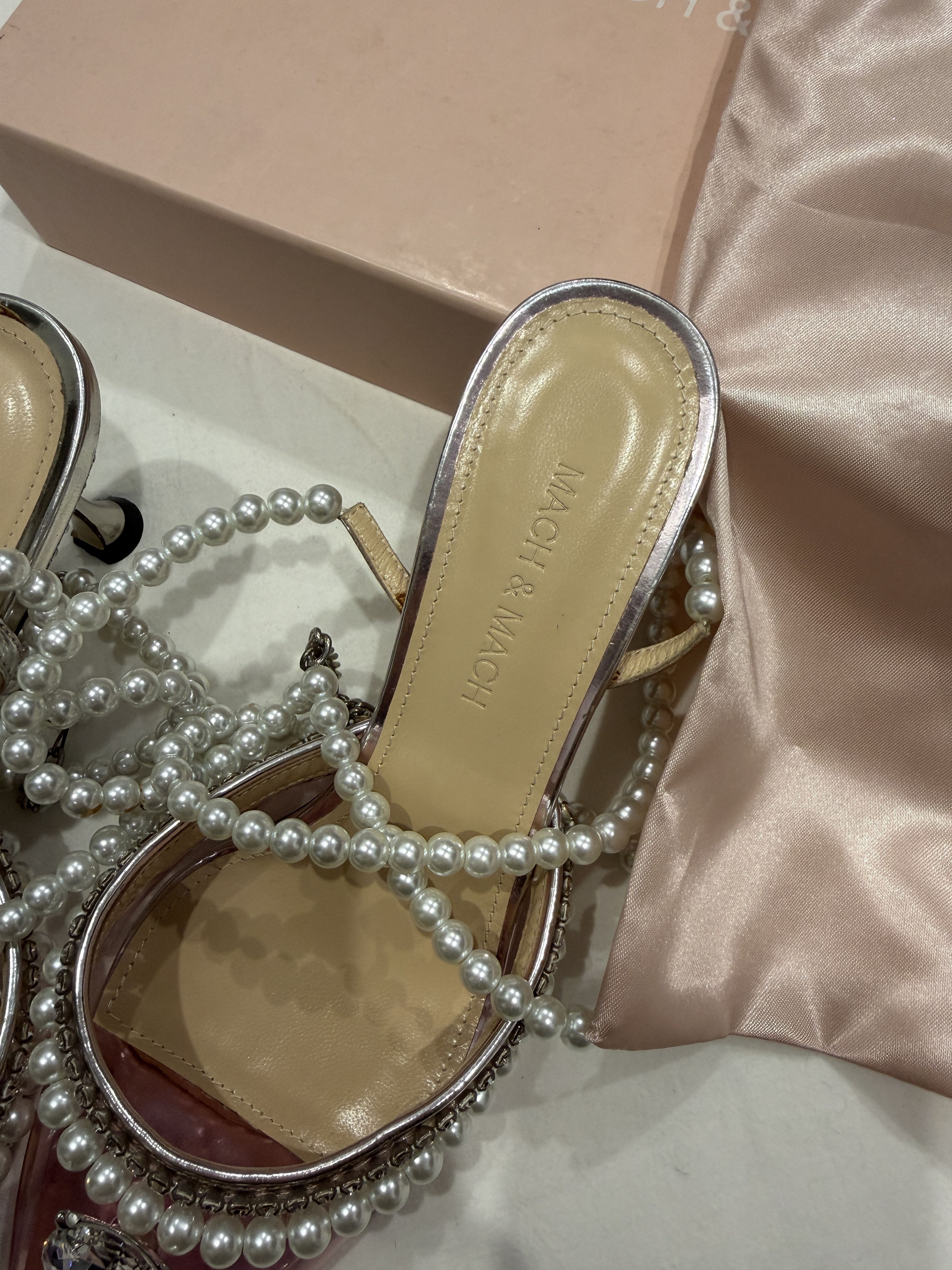 MACH & MACH Pearl mules pvc pink Size US 7.5 / IT 37.5 - 3 Thumbnail