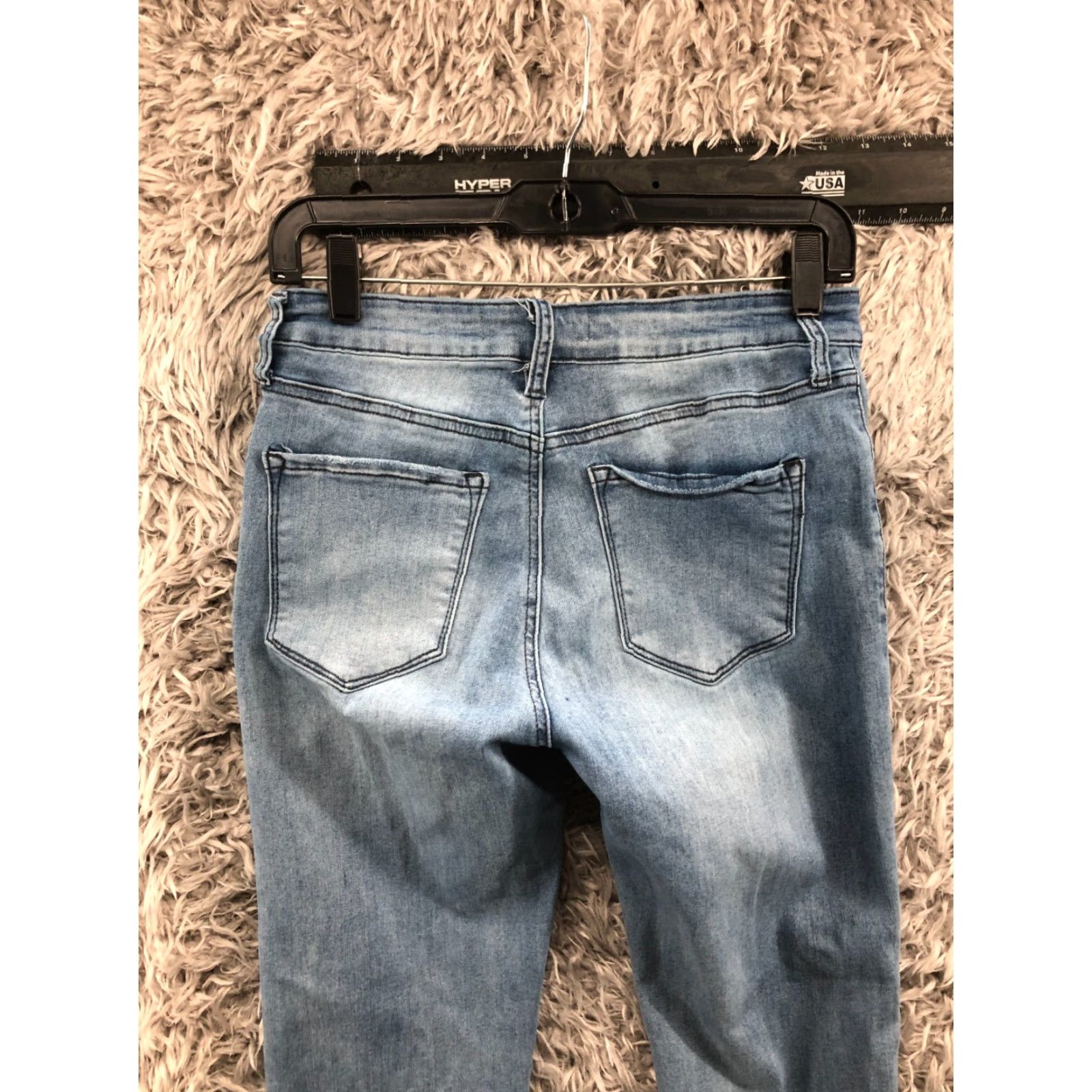 Vintage KanCan Jeans Skinny Juniors Womens Size 9 Medium Blue Wash Denim 5-Pocket Regular Rise Size 30" / US 8 / IT 44 - 6 Thumbnail