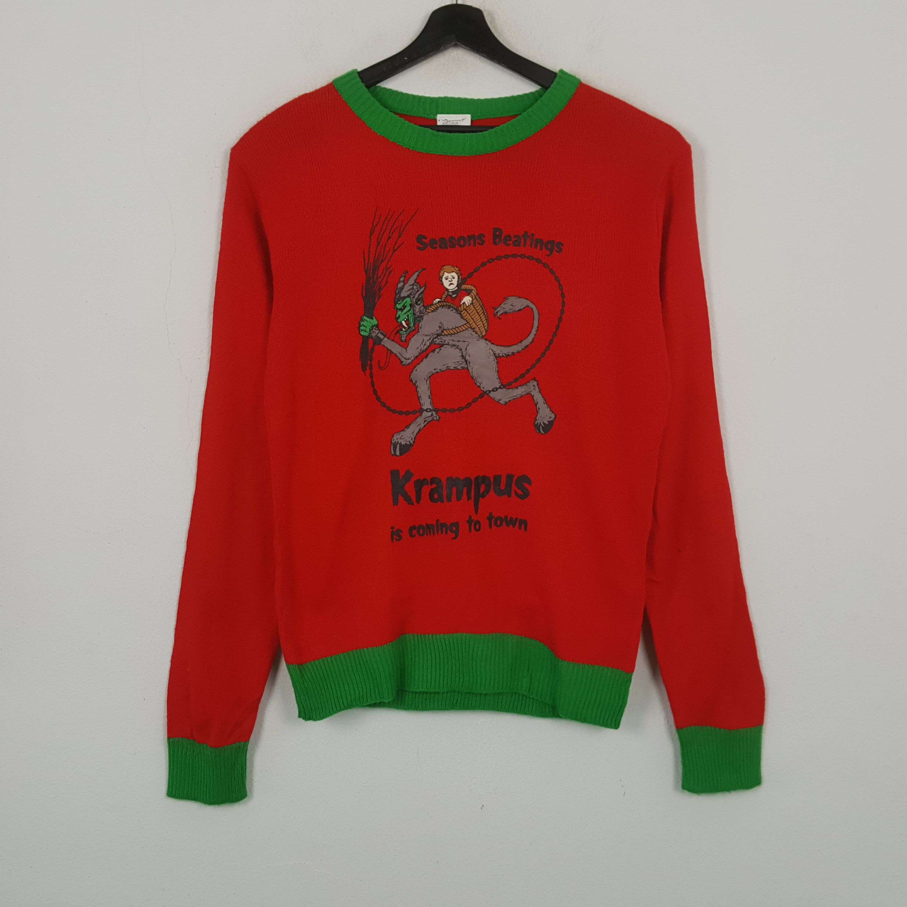Vintage Krampus Season Beanting Sweatshirt RR5 Size US M / EU 48-50 / 2 - 1 Thumbnail