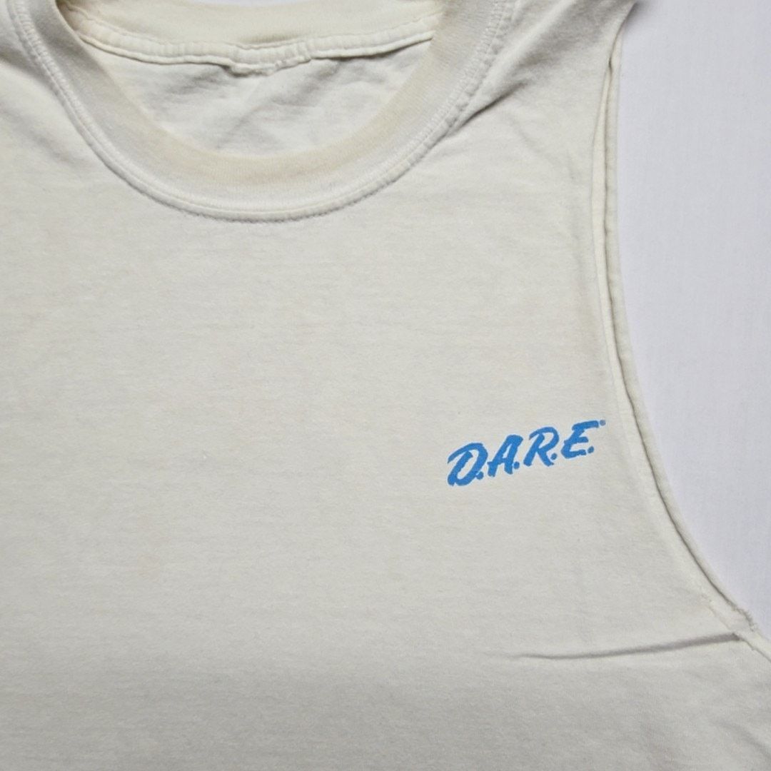 Vintage Vintage DARE Shirt I Turn My Back To Drugs White XL Tank Top Size US XL / EU 56 / 4 - 7 Thumbnail