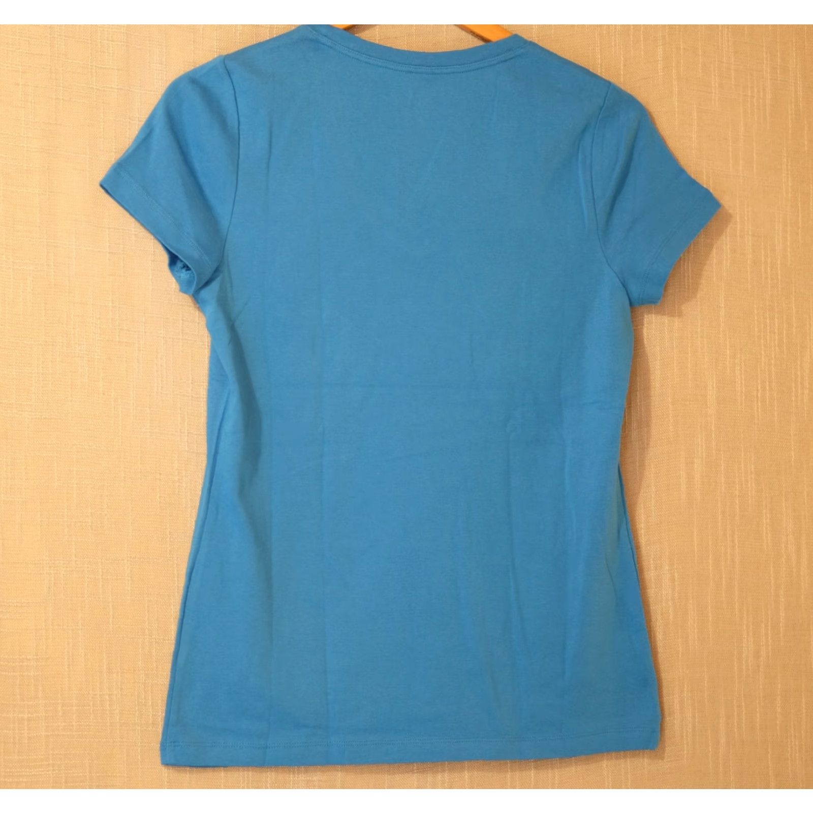Vintage St. John's Bay Essential Tee Shirt Womens S 100% Cotton Blue Stretch V-Neck Short Sleeve Casual Travel basic Size S / US 4 / IT 40 - 5 Thumbnail