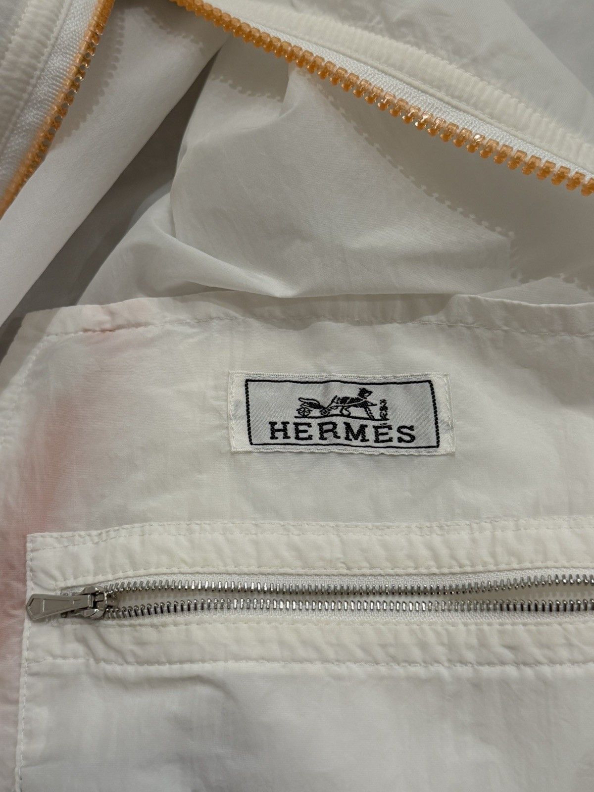 Hermes Orange Ombré Bomber Jacket - Size 54 - Retail $4,525 Size US L / EU 52-54 / 3 - 3 Thumbnail
