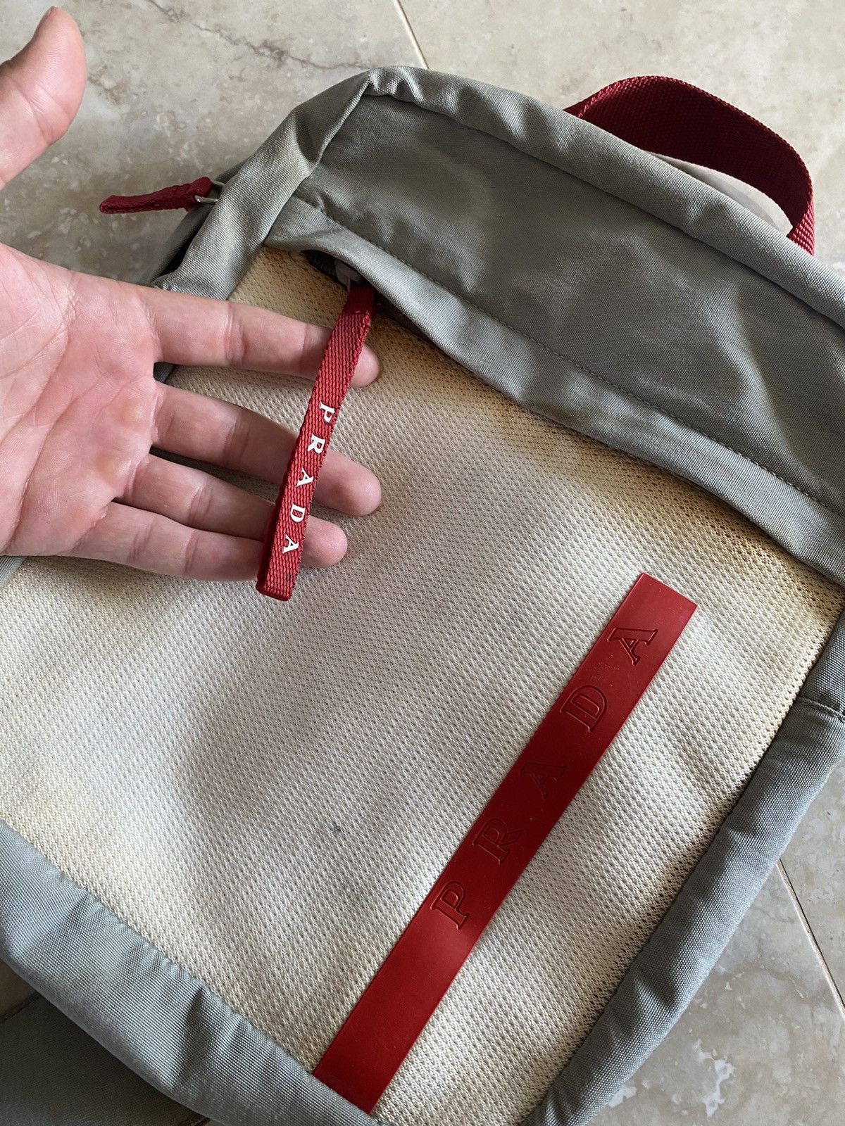 Prada PRADA SPORT 1999 LINEA ROSSA SLING BACKPACK BAG WHITE RARE Size ONE SIZE - 13 Thumbnail