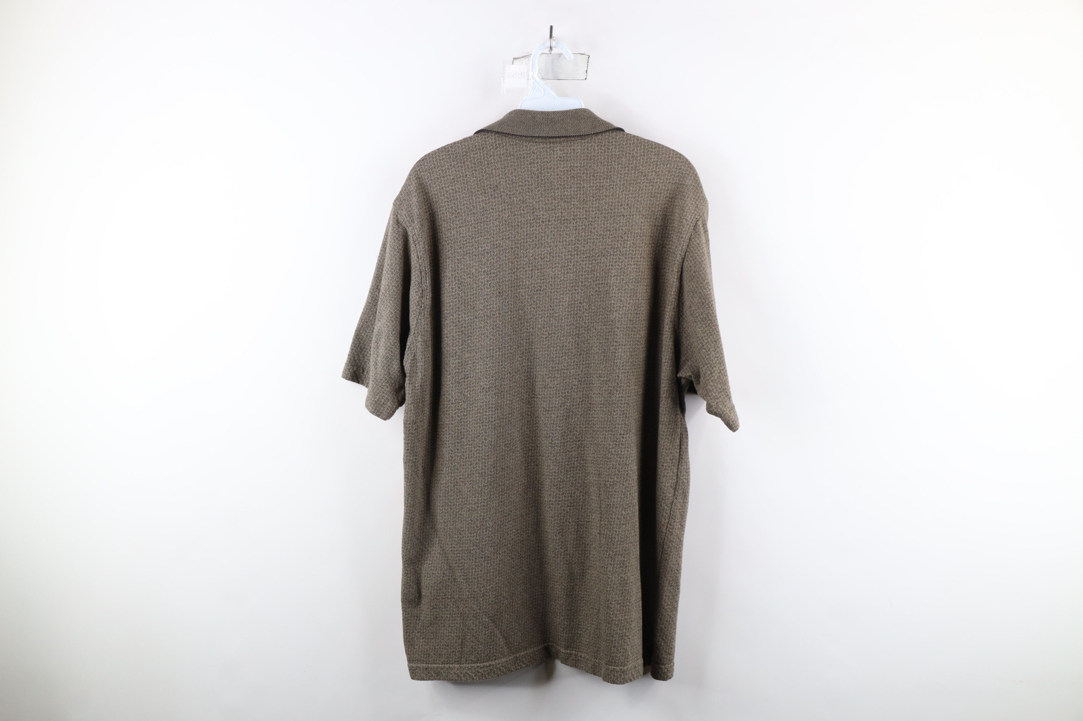 Vintage Vintage 90s Streetwear Knit Collared Polo Shirt Brown Size US L / EU 52-54 / 3 - 8 Thumbnail