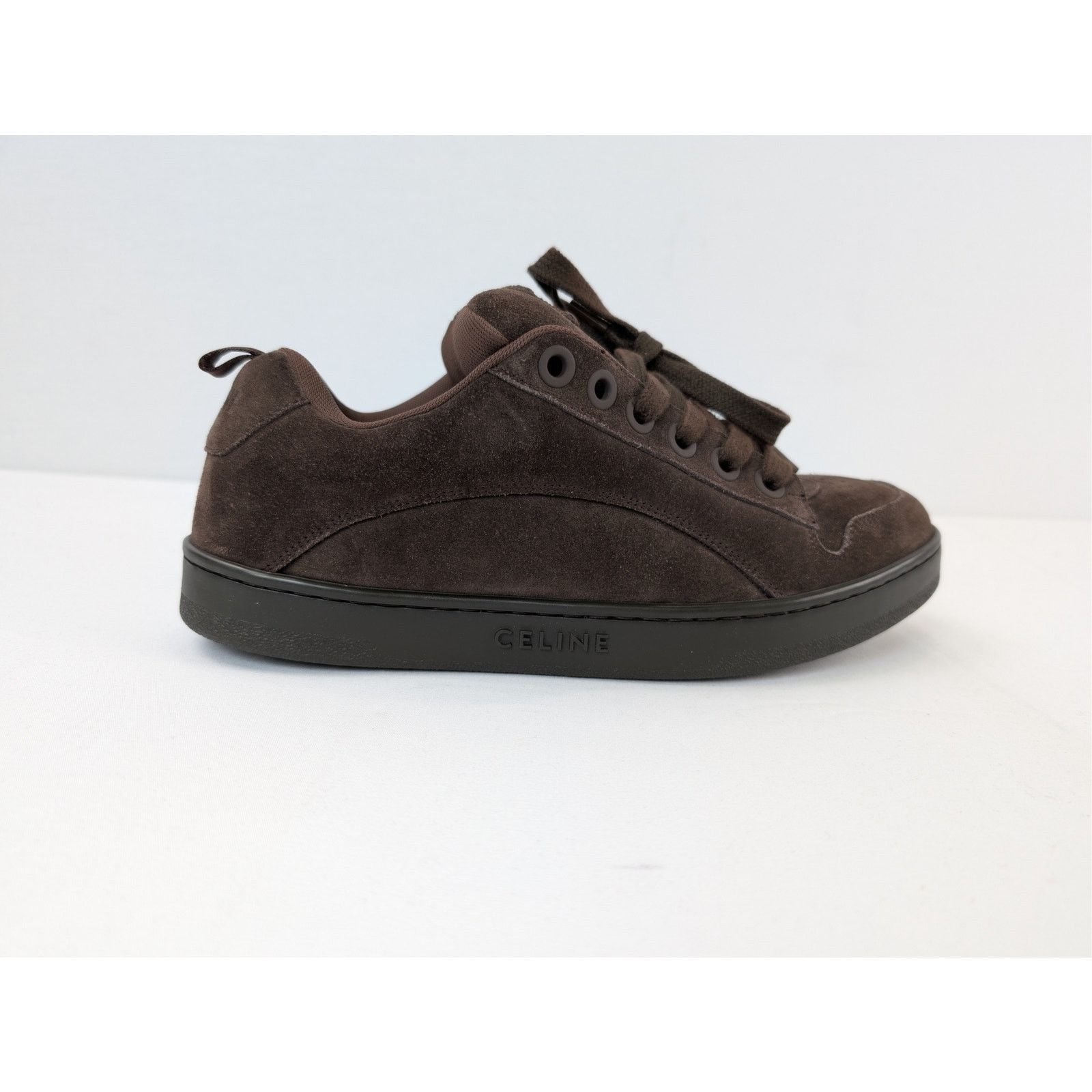 Celine o1rshd1 Suede Calfskin & Mesh Huntington Low top Sneakers Size US 10 / EU 43 - 4 Thumbnail