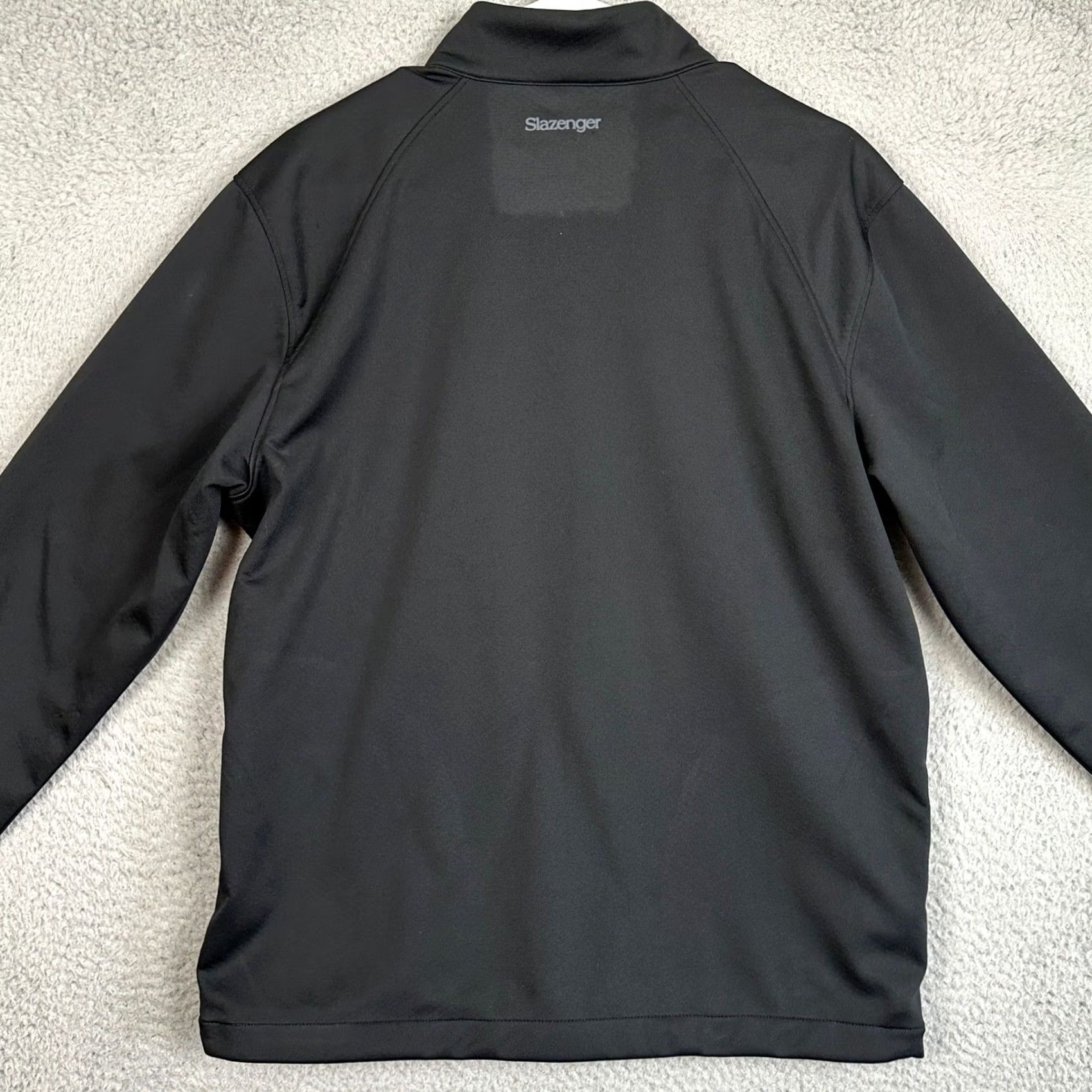 Vintage Slazenger Jacket Mens M Black Golf Quarter Zip Pullover EUC Lightweight Performance Raglan Sleeves Zip Pocket Mock Neck Athletic Golf Jacket Mens Size US M / EU 48-50 / 2 - 2 Thumbnail