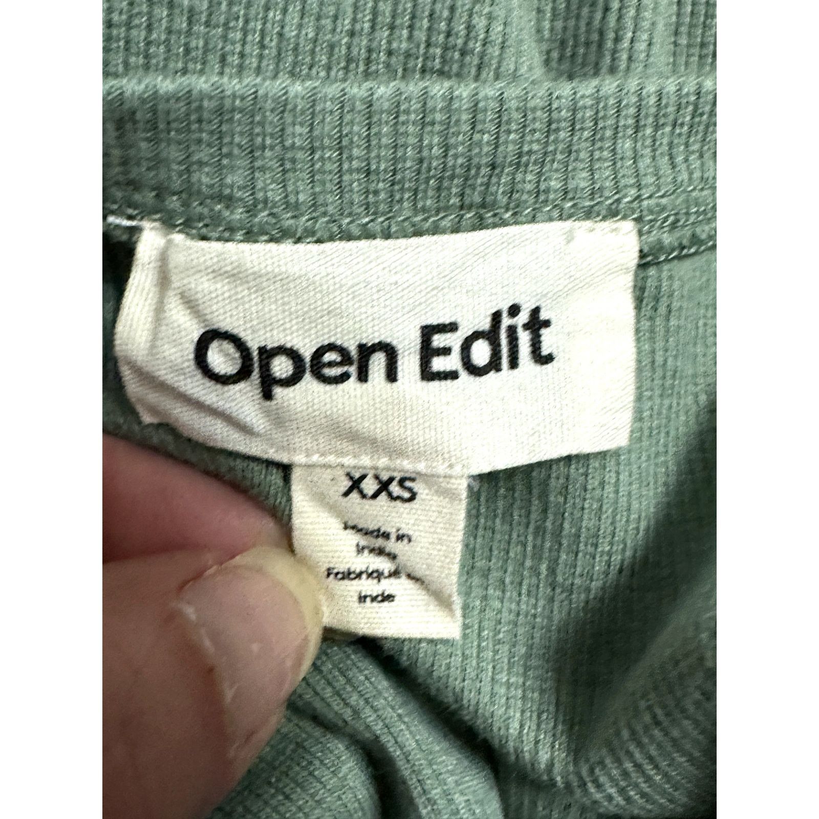 Other Open Edit Sage Green Bodycon Mini Dress Ribbed XXS NWOT Size XXS / US 00 / IT 34 - 8 Thumbnail